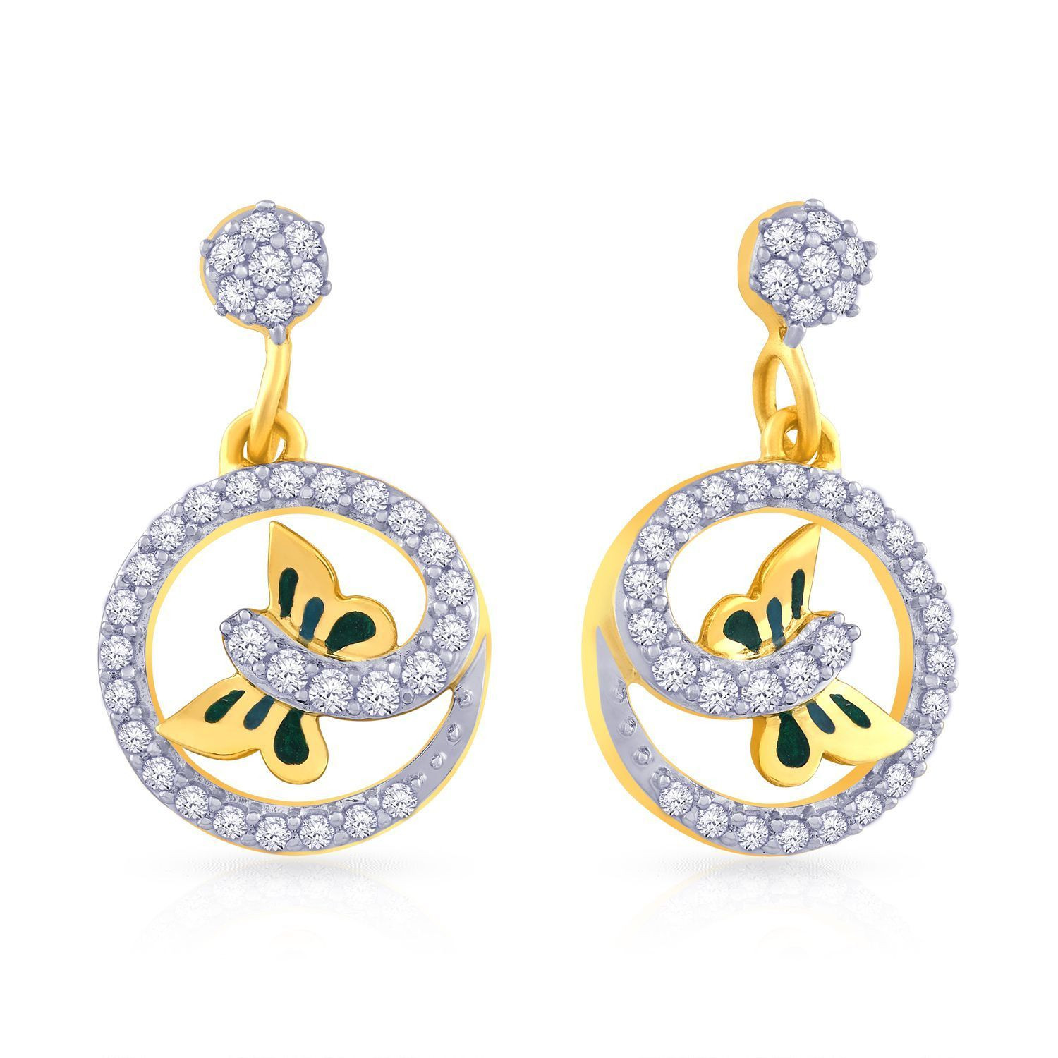 Mine Diamond Studded Gold Earring ERGEN12451
