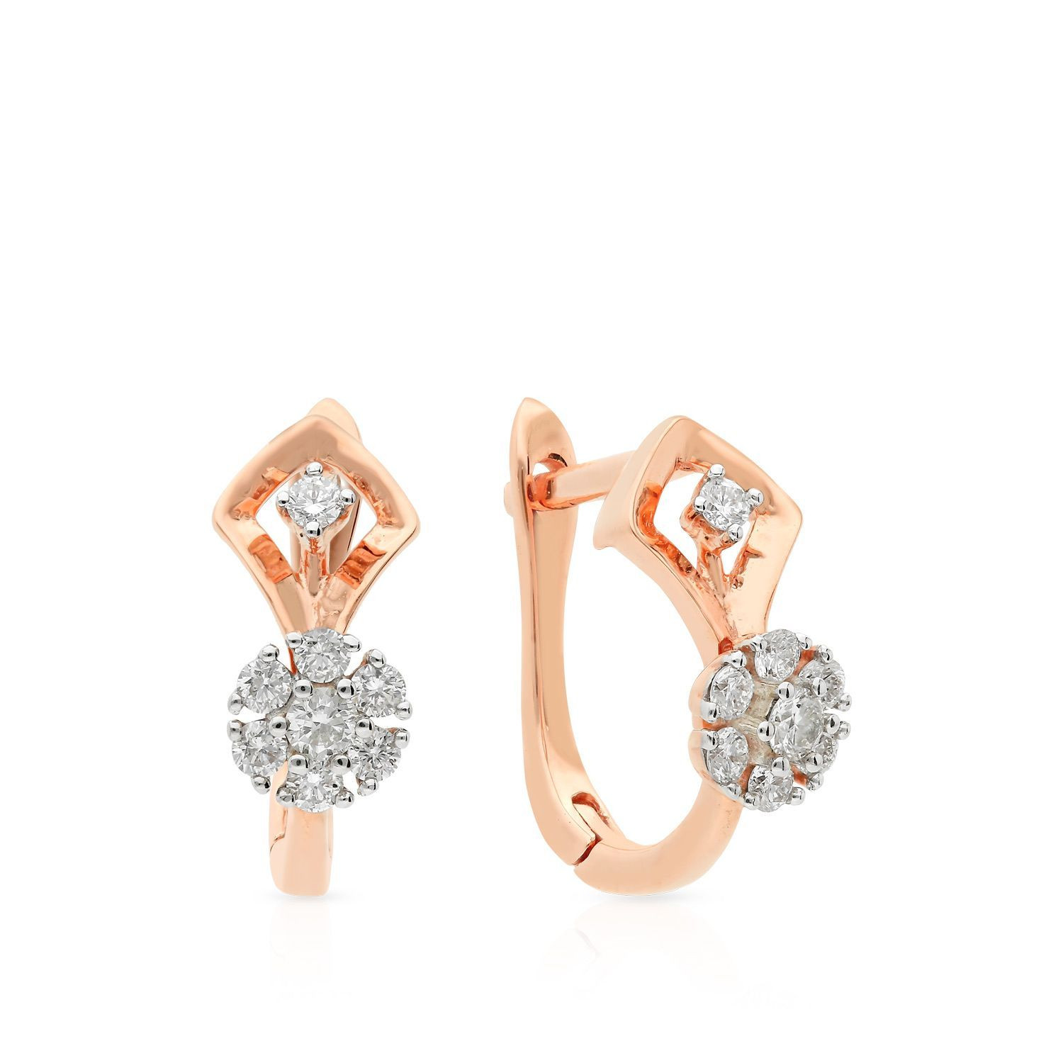 Mine Diamond Studded Gold Clip-On Earring ERGEN14485