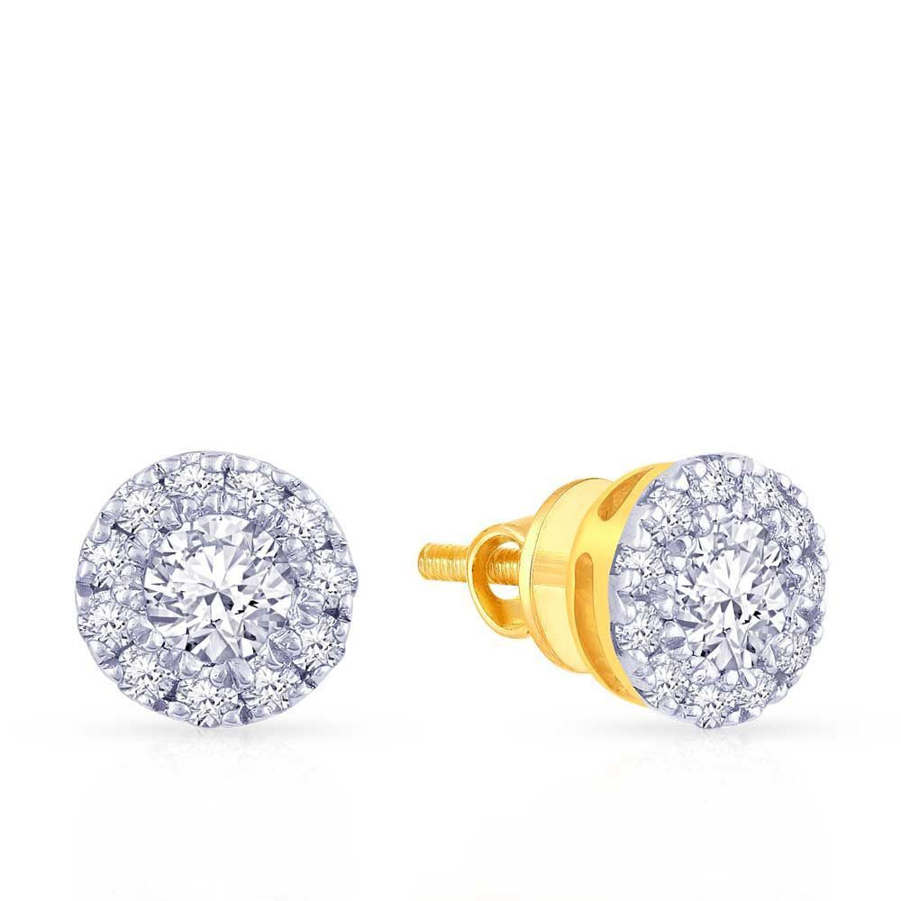 Mine Diamond Studded Gold Studs Earring ERHRM10201