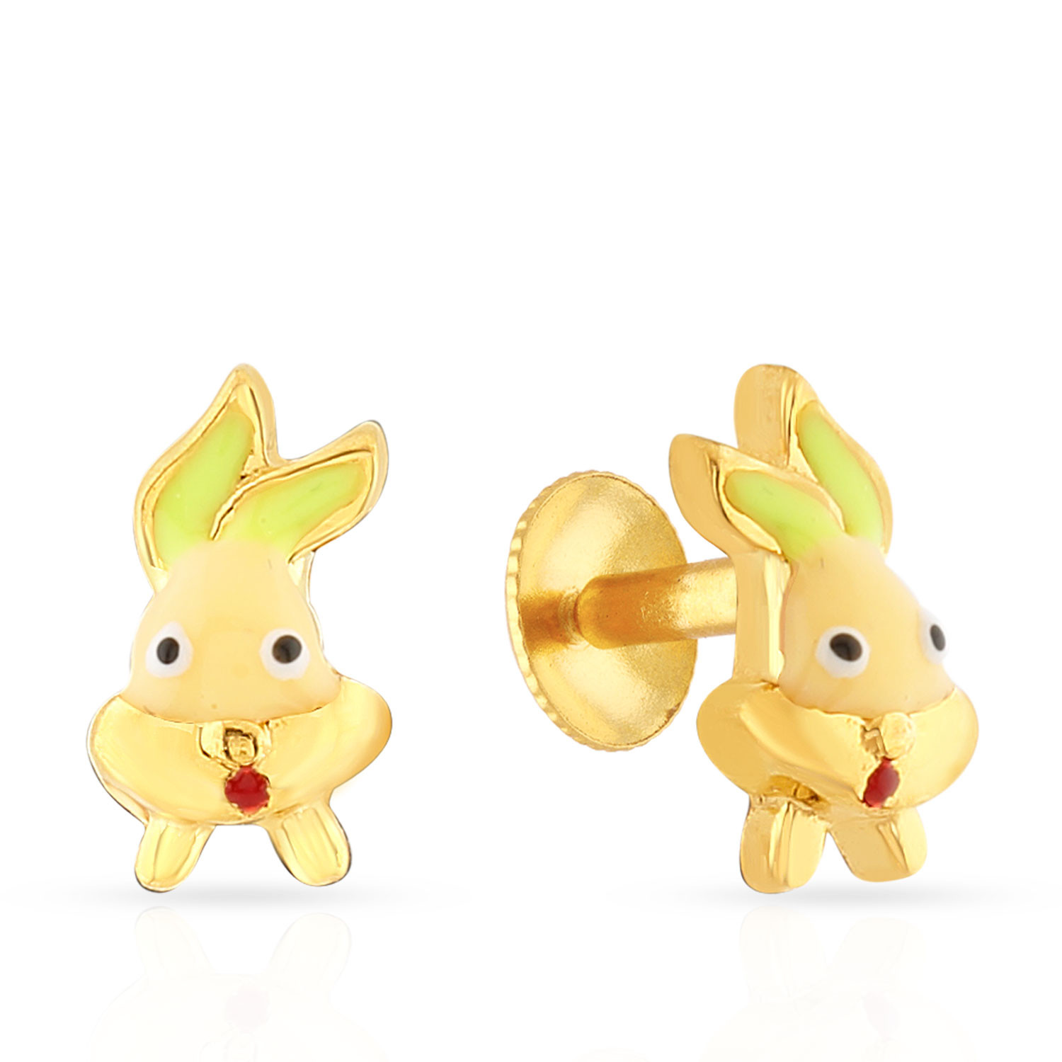 Starlet 22 KT Gold Studded Earring For Kids ERKDNOSG001
