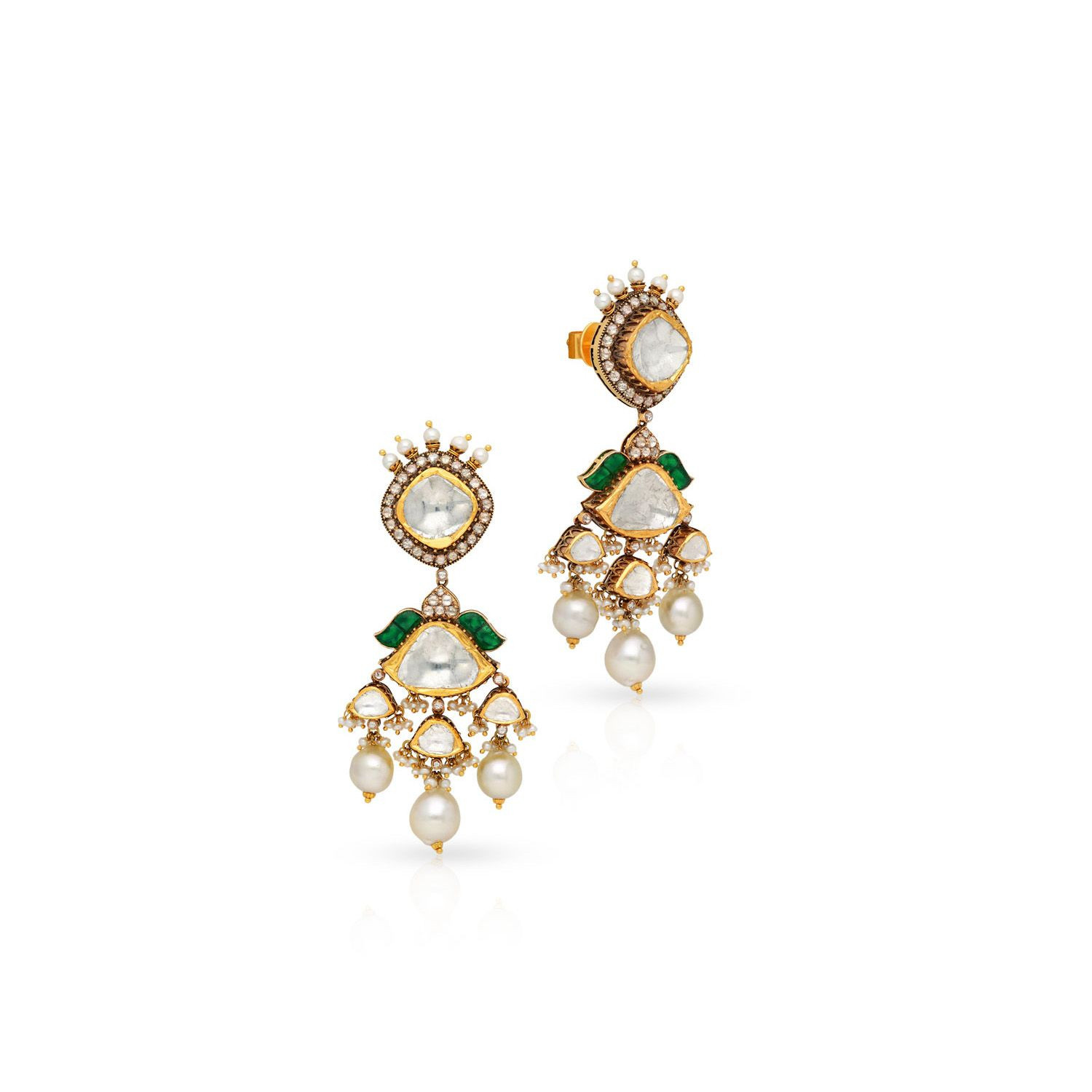 Viraz Gemstones Gold Earring ERNKFTP11131