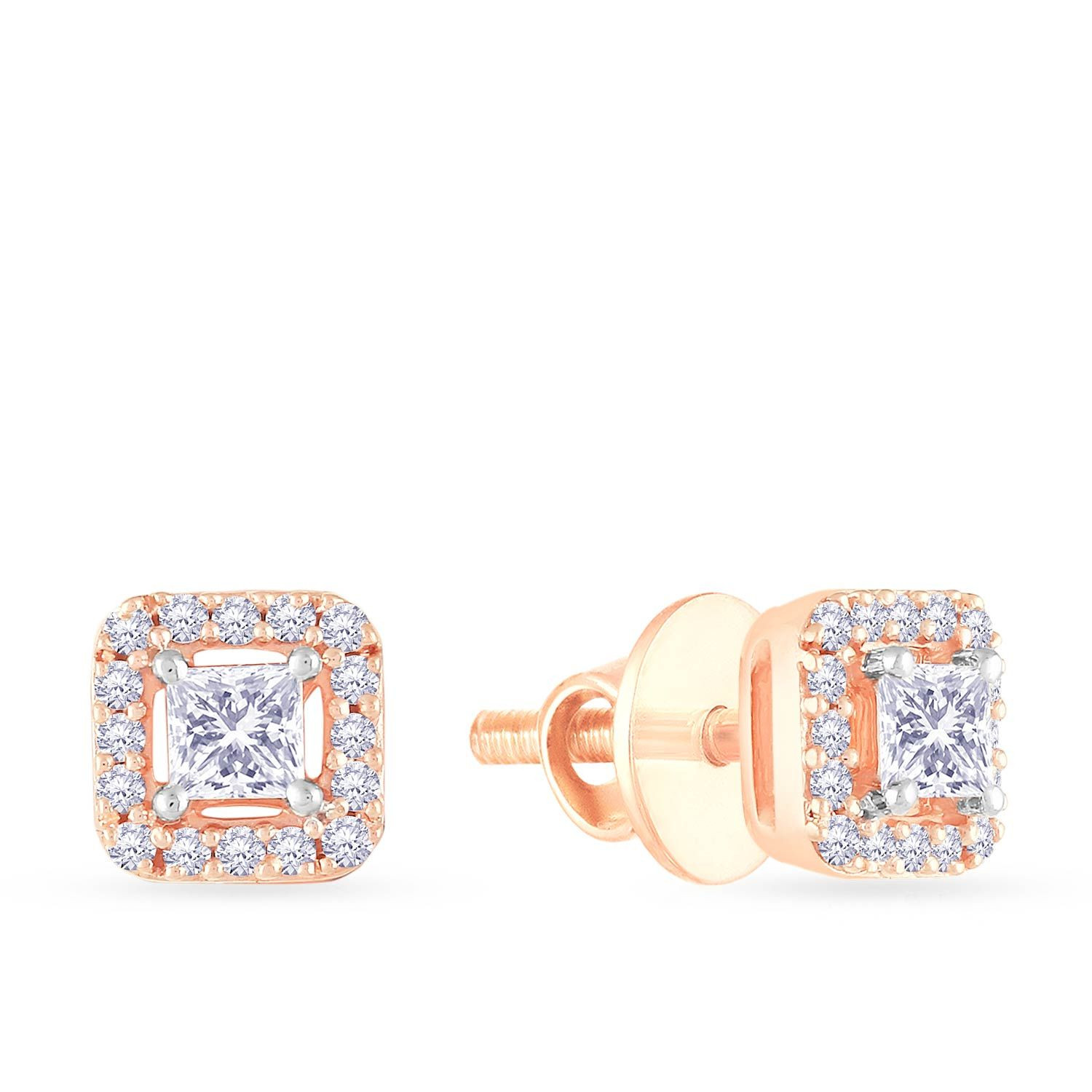 Mine Diamond Studded Gold Studs Earring ERPDALR10182