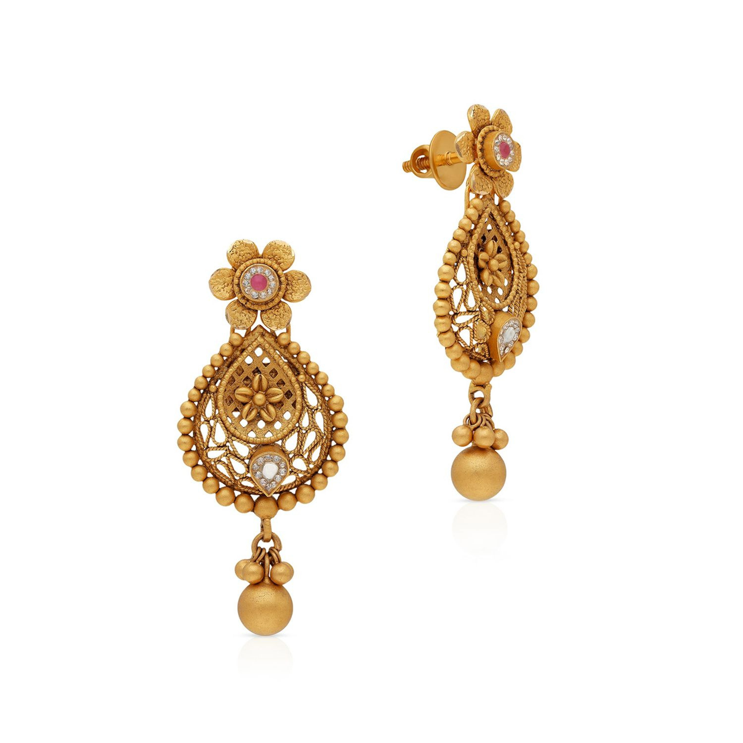 Malabar Gold Drops Earring ERPDANC46380