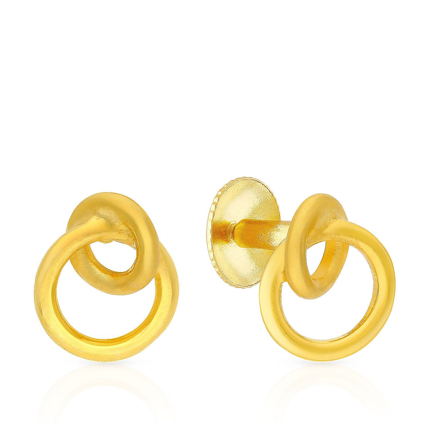 Malabar 22 KT Gold Studded Earring ERSK1039B