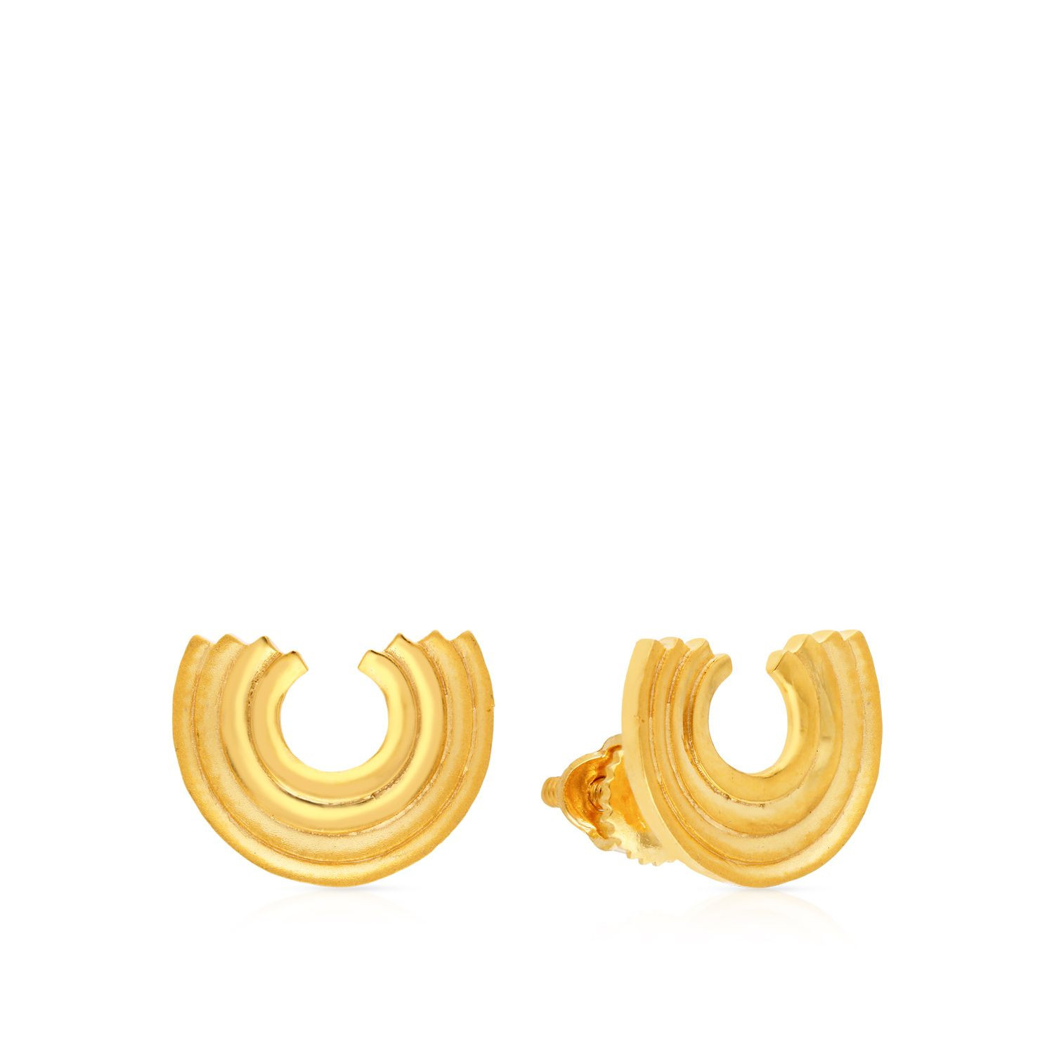 Malabar 22 KT Gold Studded Earring ERSK1704A