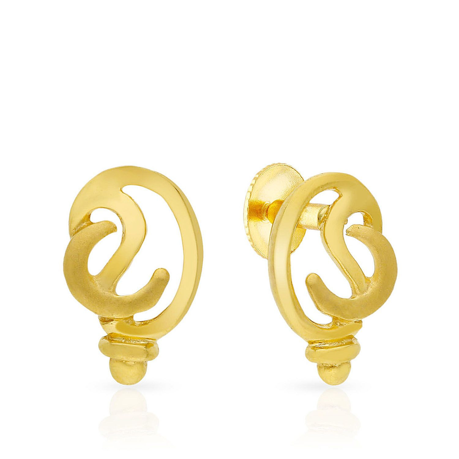 Malabar 22 KT Gold Studded Earring ERSK232A