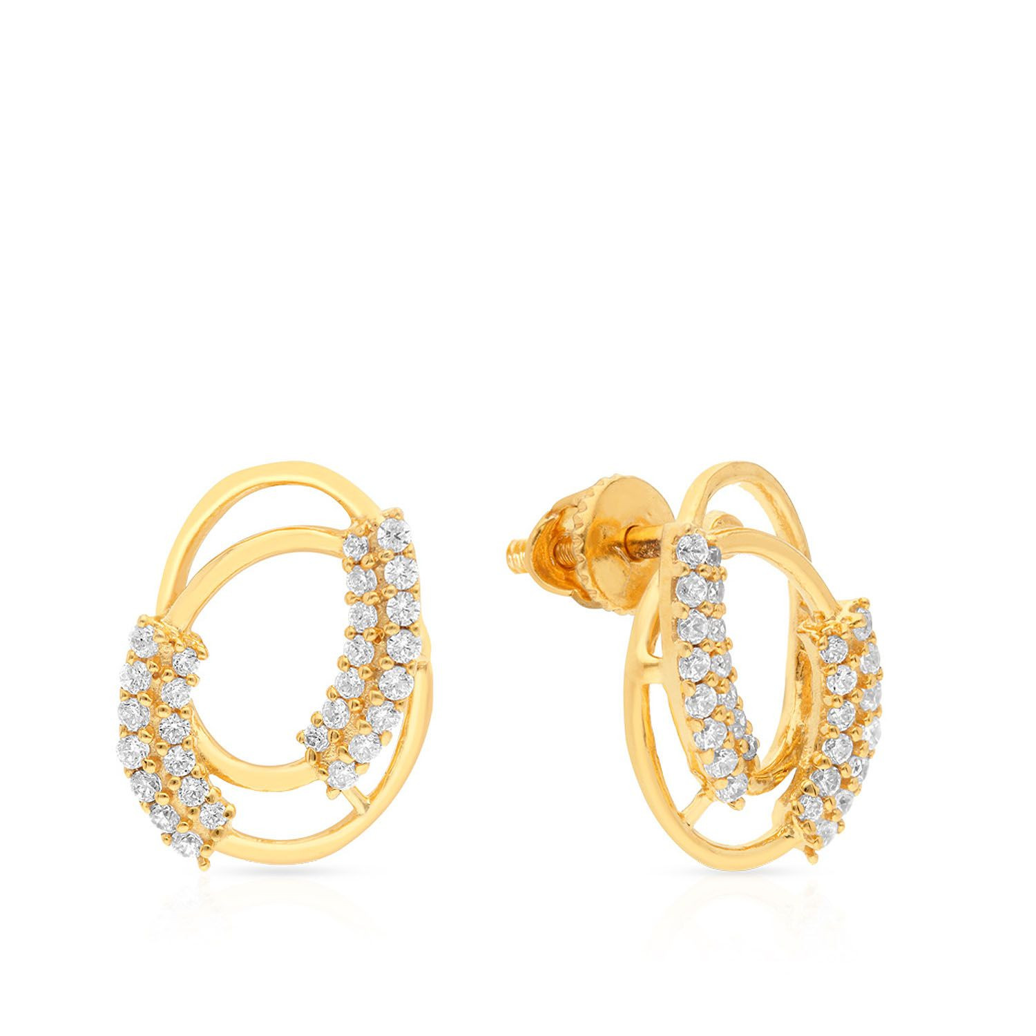 Malabar 22 KT Gold Studded Earring ERSKSNP3948