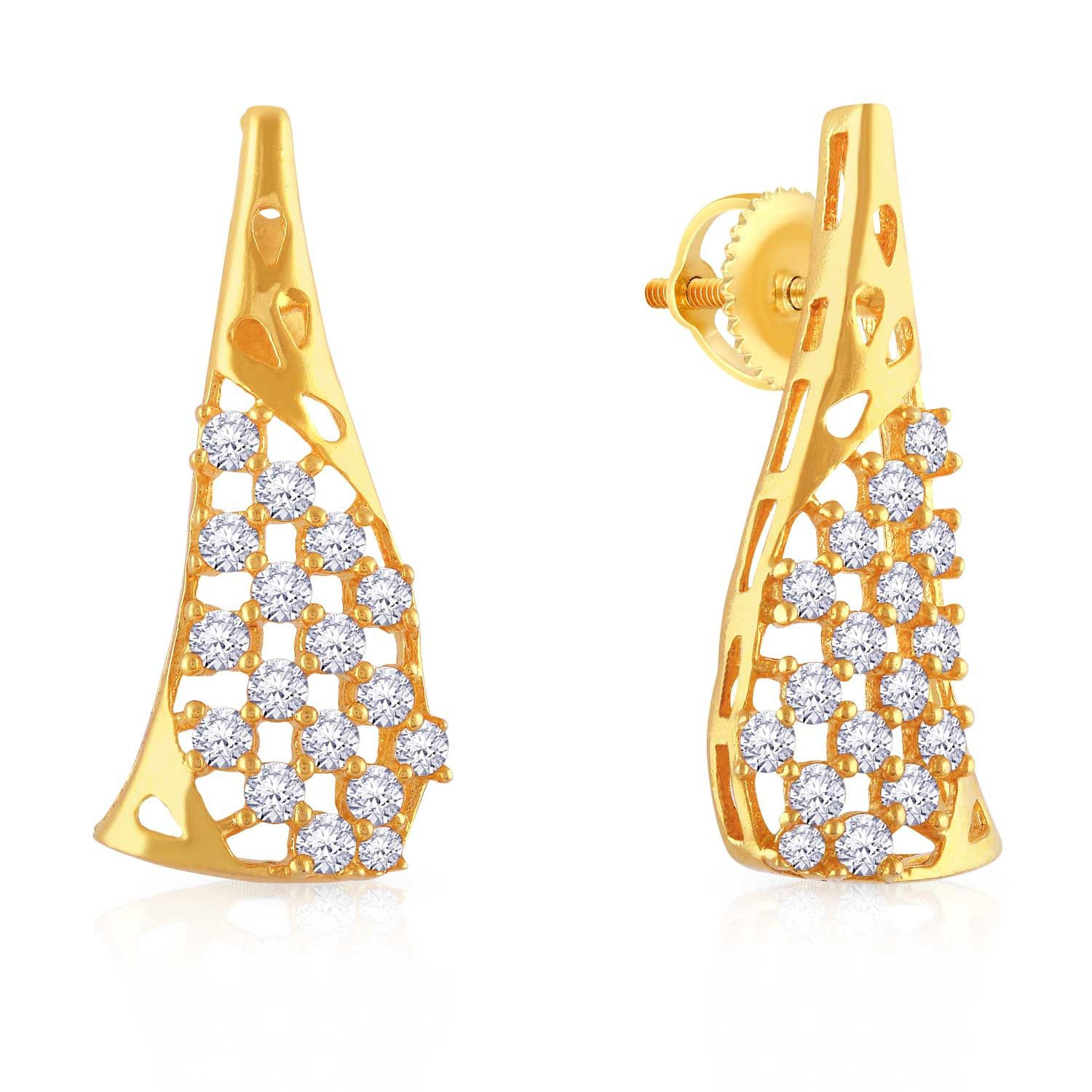 Malabar 22 KT Gold Studded Earring ERSKYDZ02043