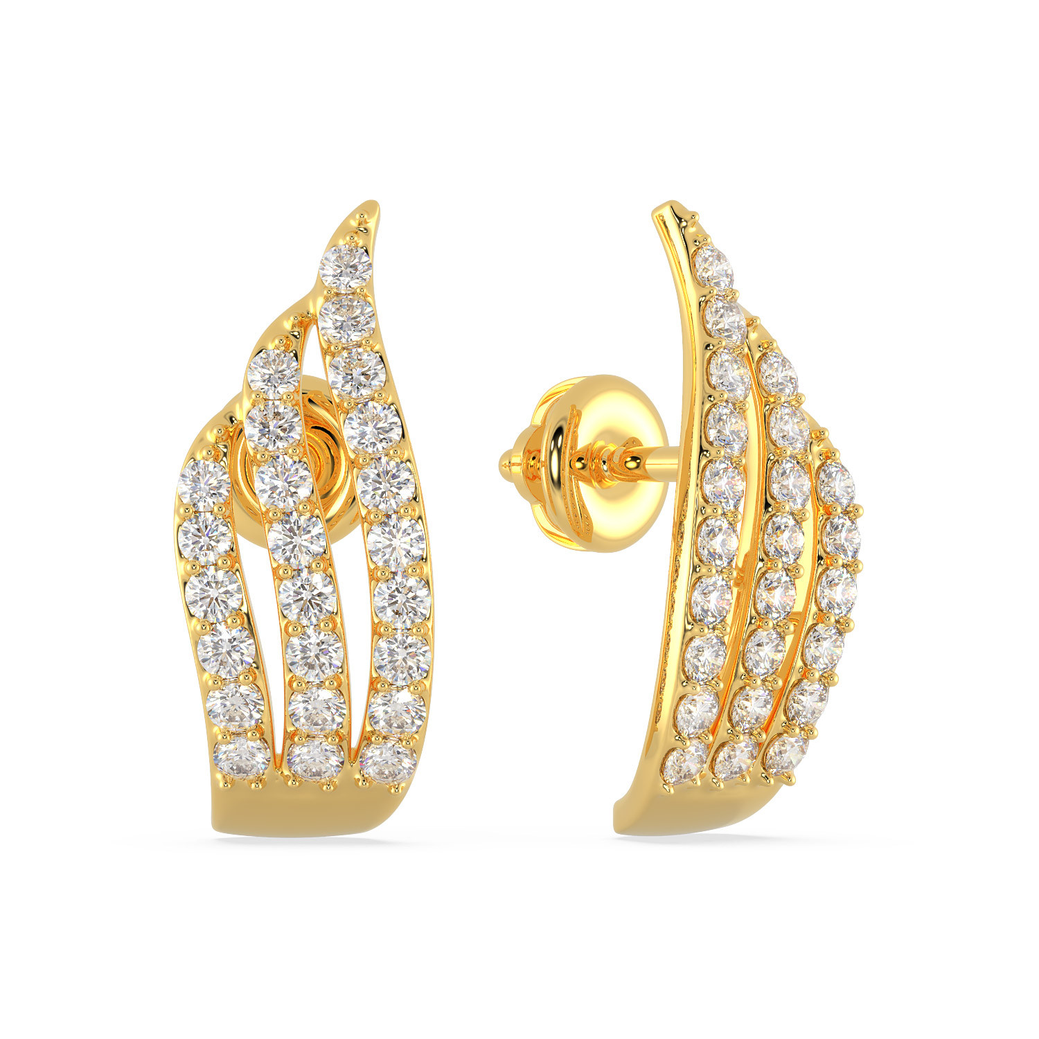 Malabar 22 KT Gold Studded Earring ERSKYDZ090