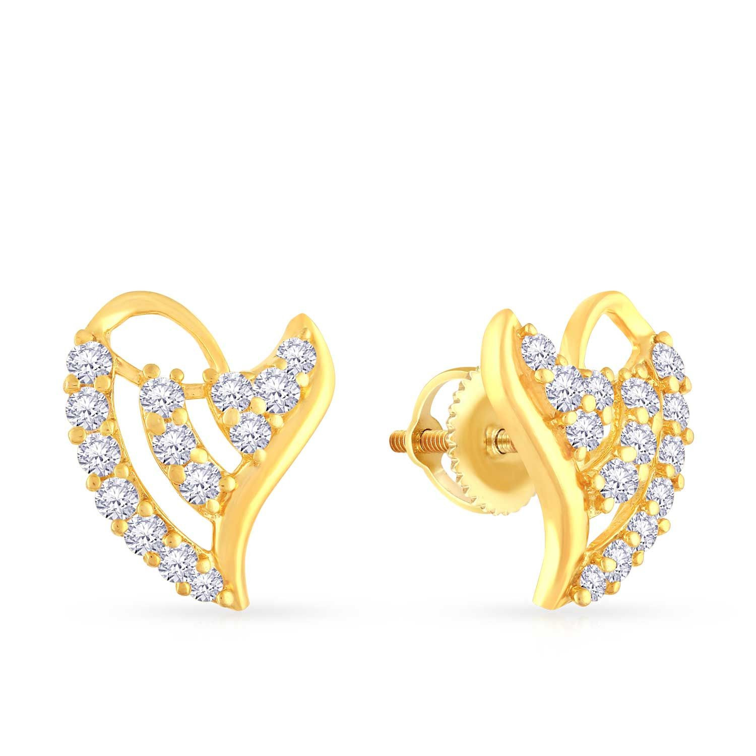 Malabar 22 KT Gold Studded Earring ERSKYDZ099