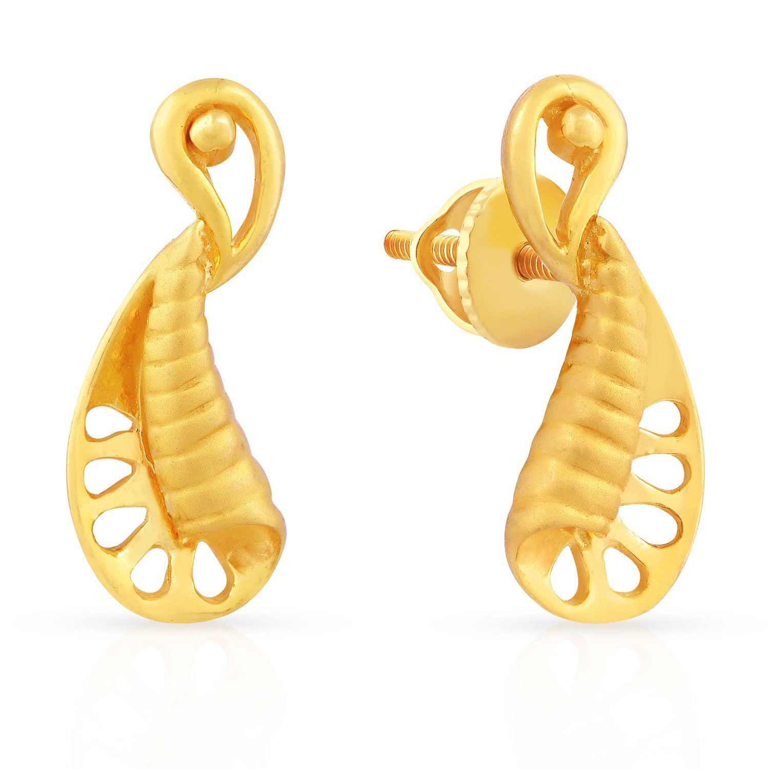 Malabar 22 KT Gold Studded Earring ERSKYNO042