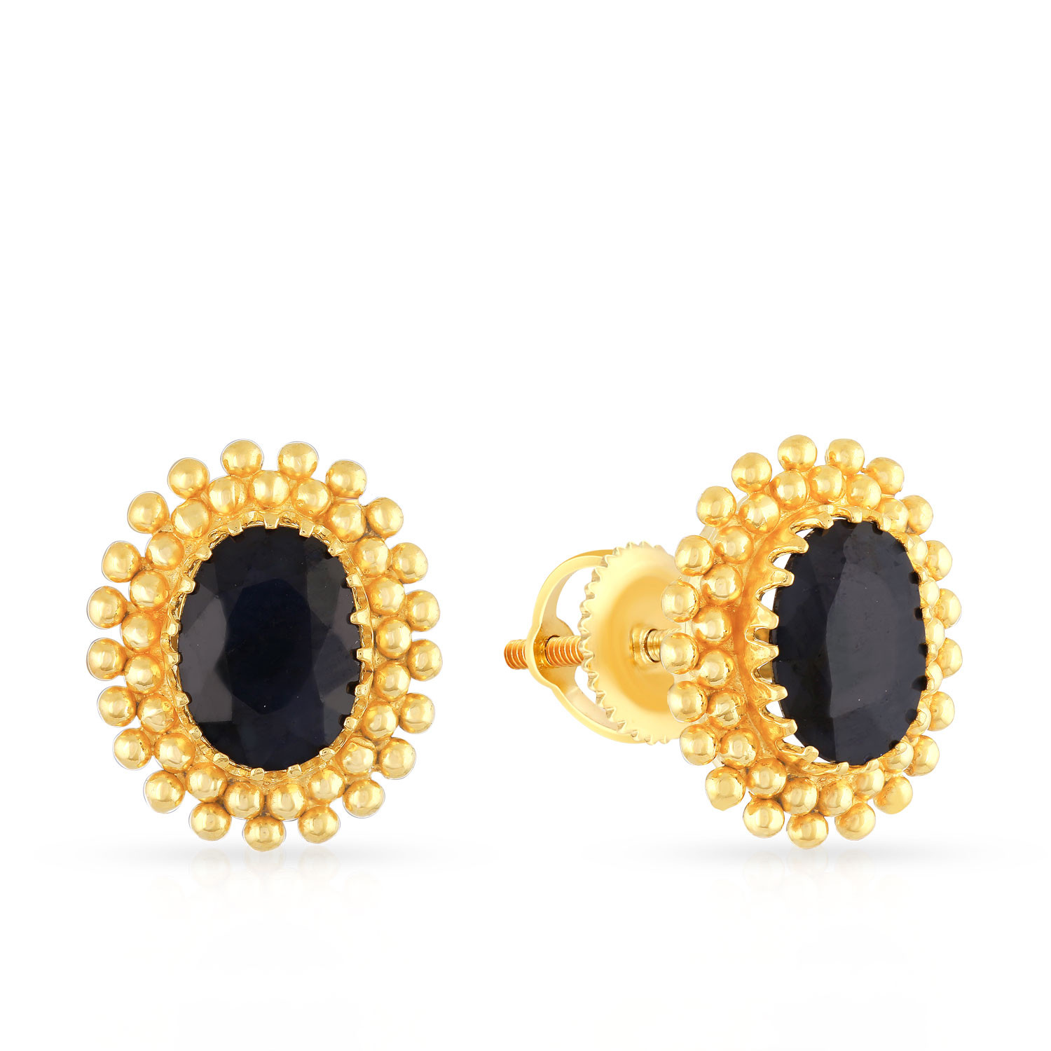 Precia Gemstone Studded Drops Gold Earring ERSNGGM050
