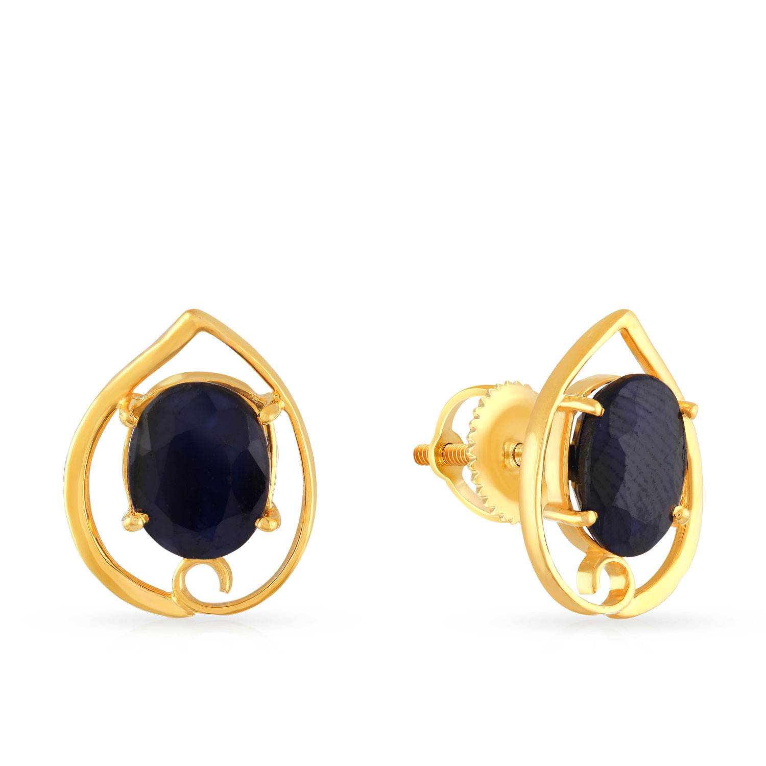 Precia Gemstone Studded Drops Gold Earring ERSNGGM051