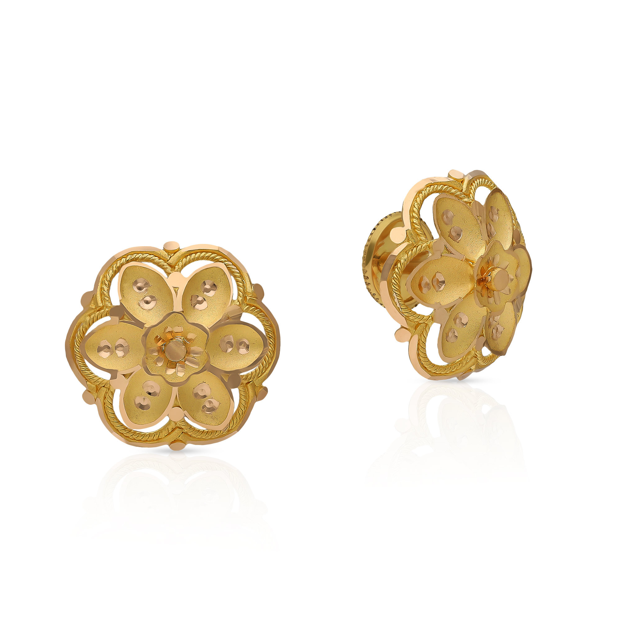 Malabar Gold Studs Earring ERTMN13349