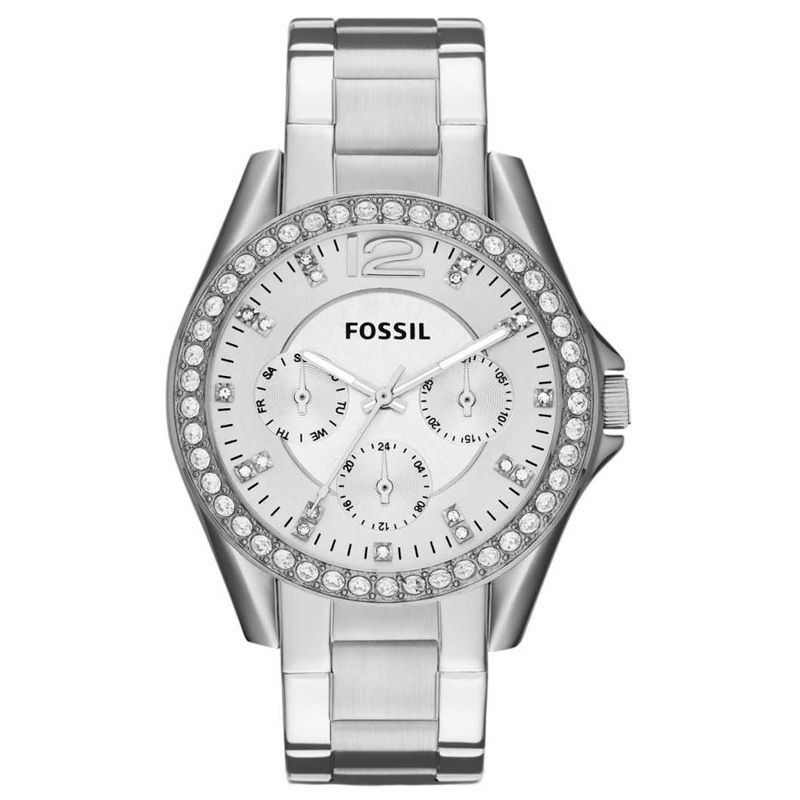 Fossil Womens Riley Silver Watch ES3202