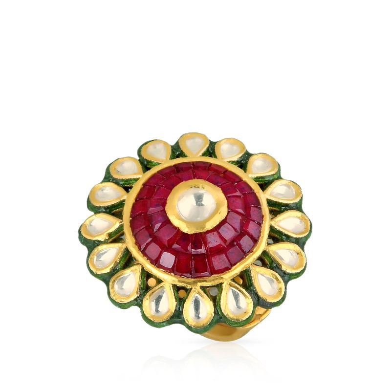 Bollywood Bride Gold Ring FANQBIF00855A