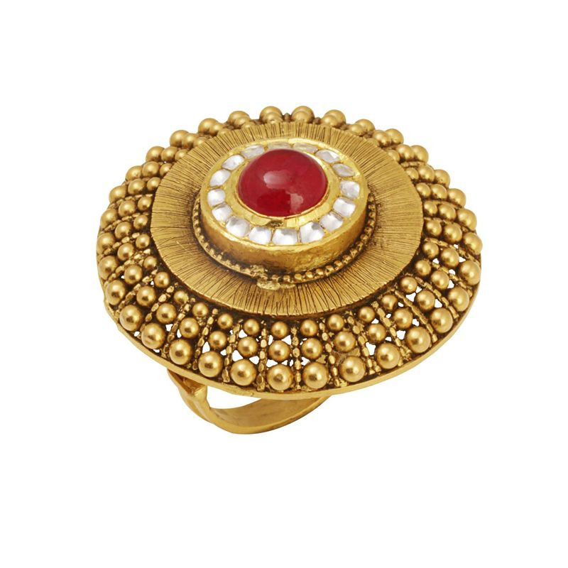 Gupta Dynasty Ethnix Gold Ring FRANBVA002