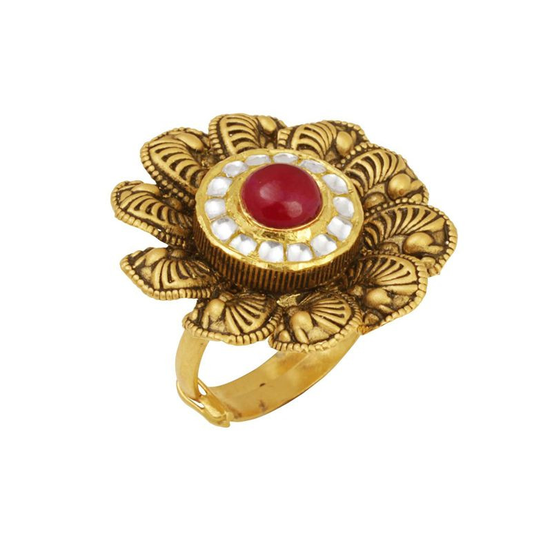 Gupta Dynasty Ethnix Gold Ring FRANBVA003