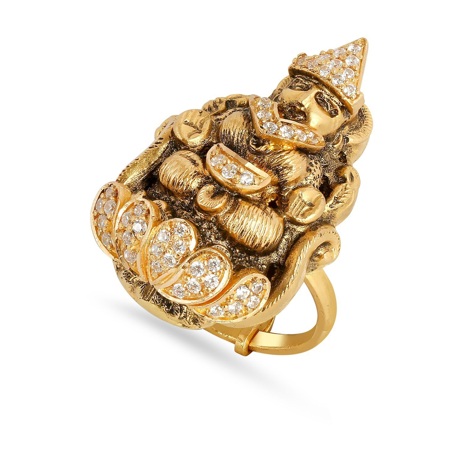 Kannadiga Bride Divine Gold Ring FRDINGTRRGA014