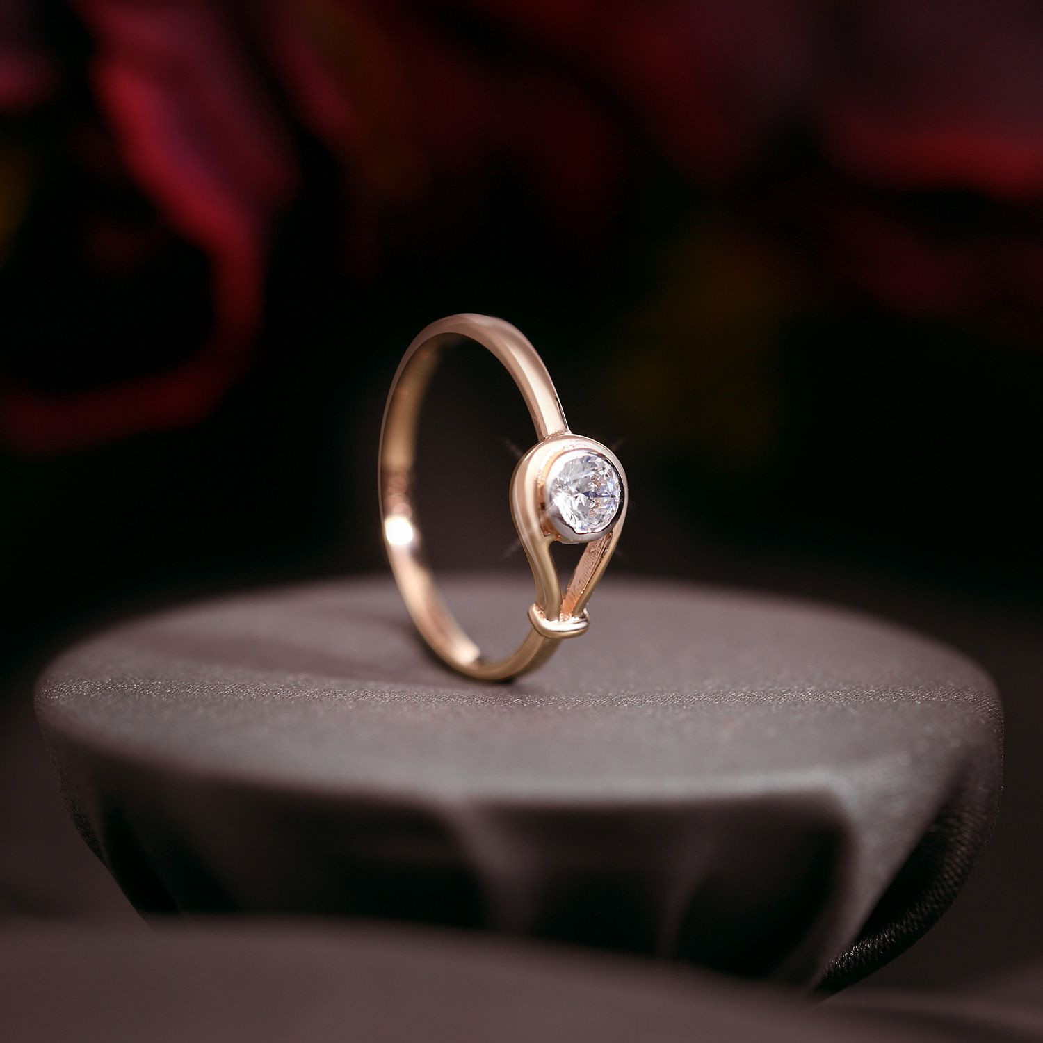 Malabar Gold Solitaire Ring FRDZL50066