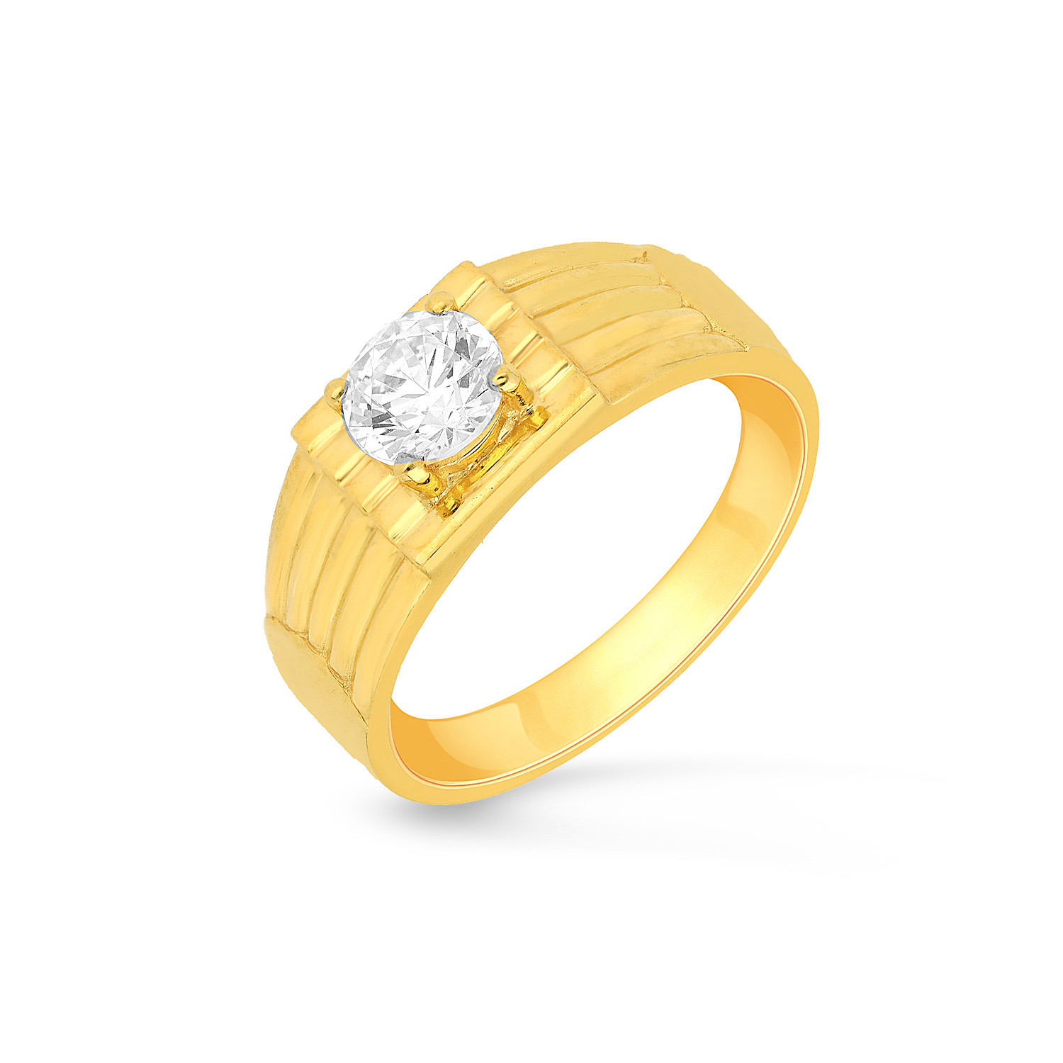 Malabar 22 KT Gold Studded Ring For Men FRGEDZRUGTT177