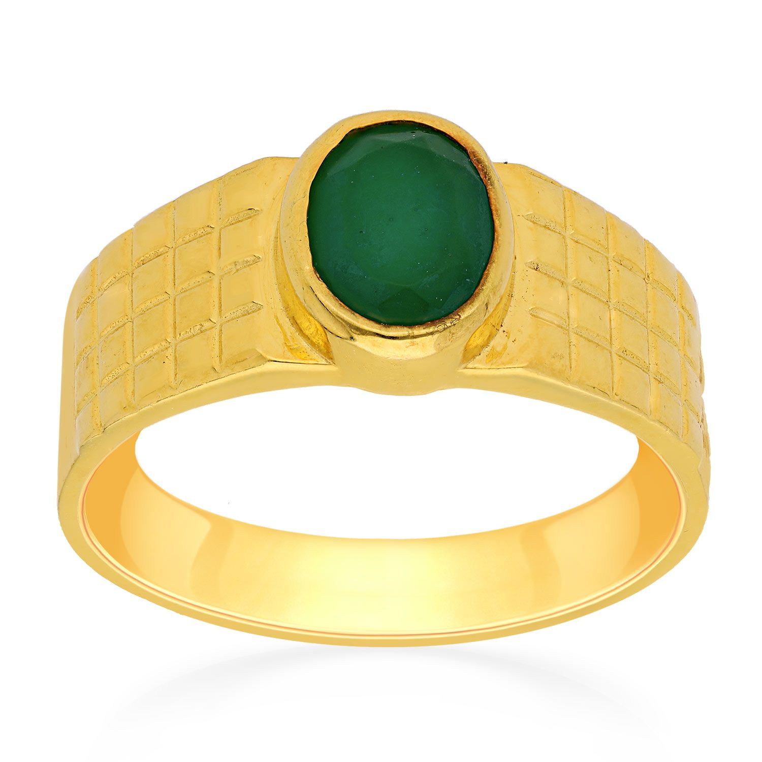 Malabar 22 KT Gold Studded Ring For Men FRGEDZRUGTT179