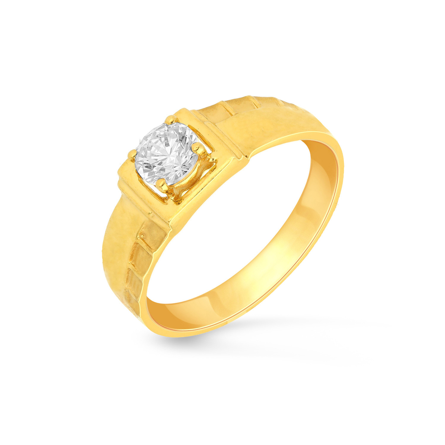 Malabar 22 KT Gold Studded Ring For Men FRGEDZRUGTT181