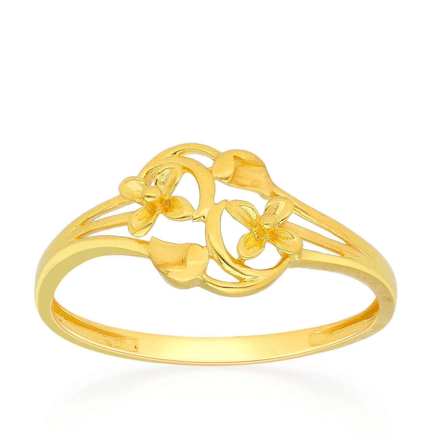 Malabar 22 KT Gold Studded Casual Ring FRGEDZRURGW701