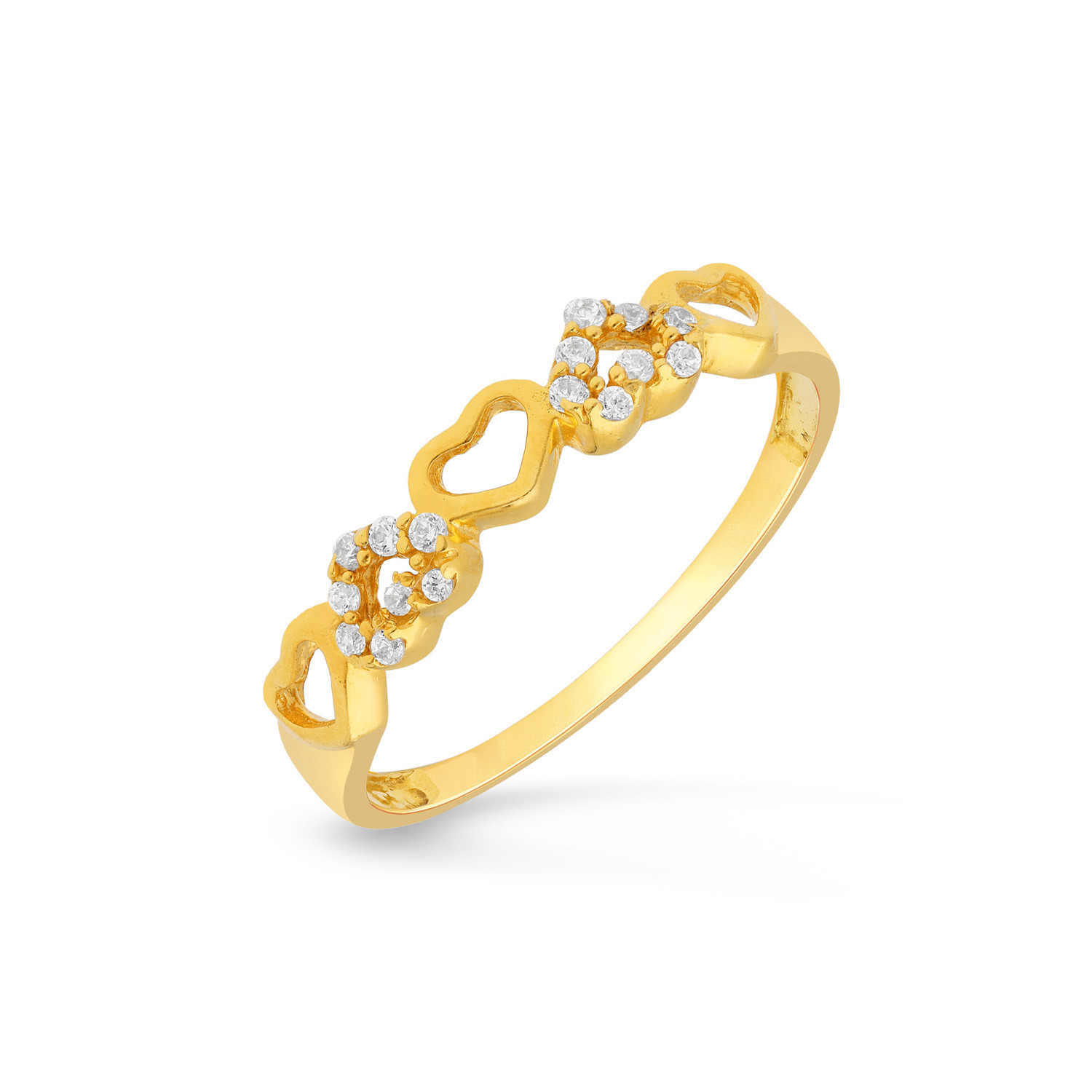 Malabar 22 KT Gold Studded Casual Ring FRGEDZRURGW740