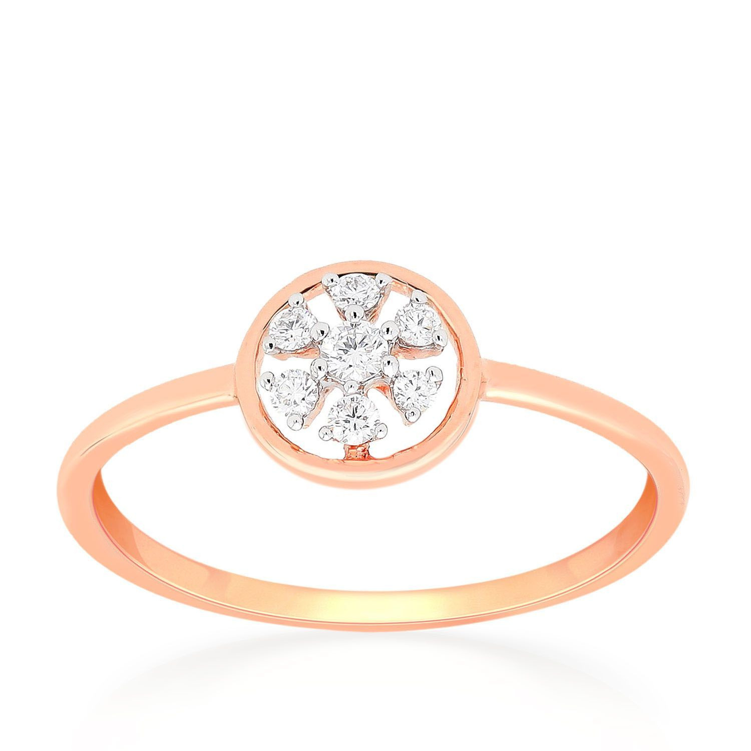 Mine Diamond Studded Gold Casual Ring FRGEN10827