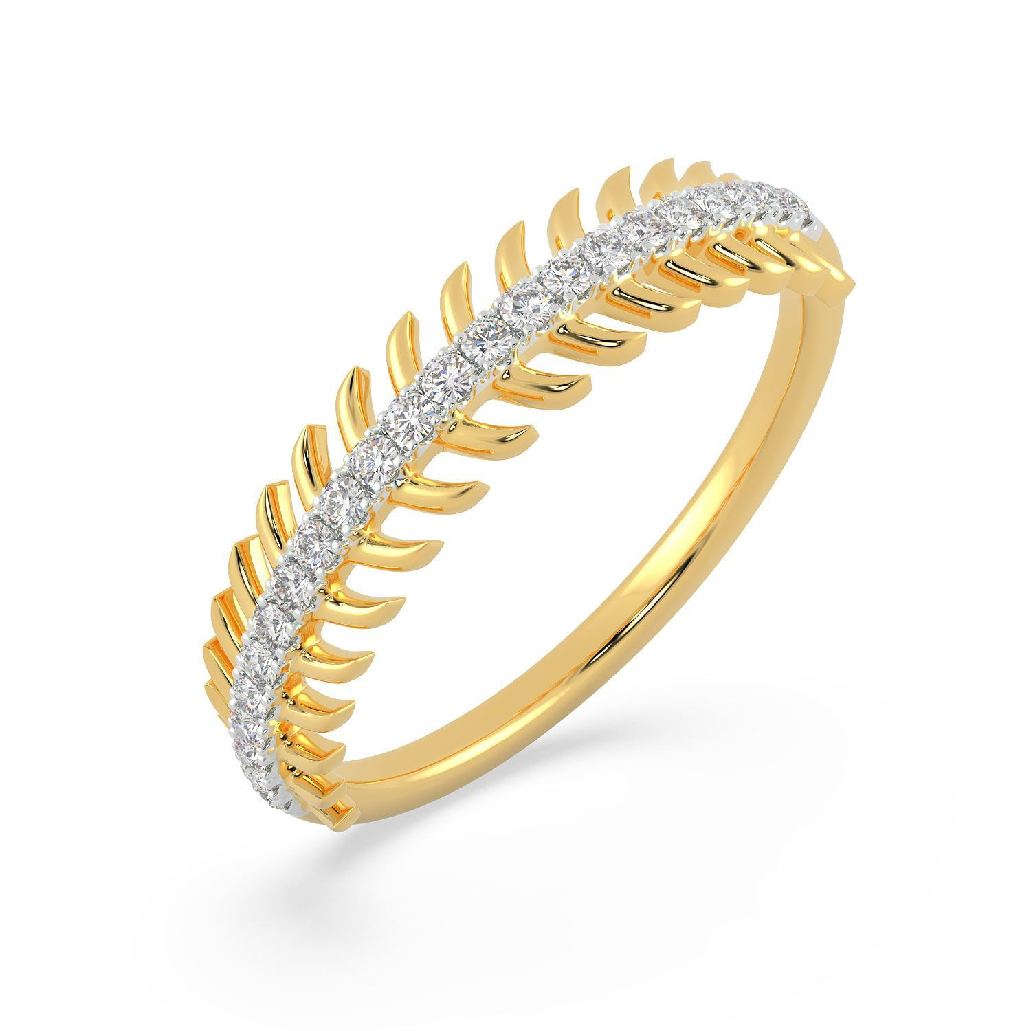 Mine Diamond Studded Gold Eternity Ring FRGEN11037