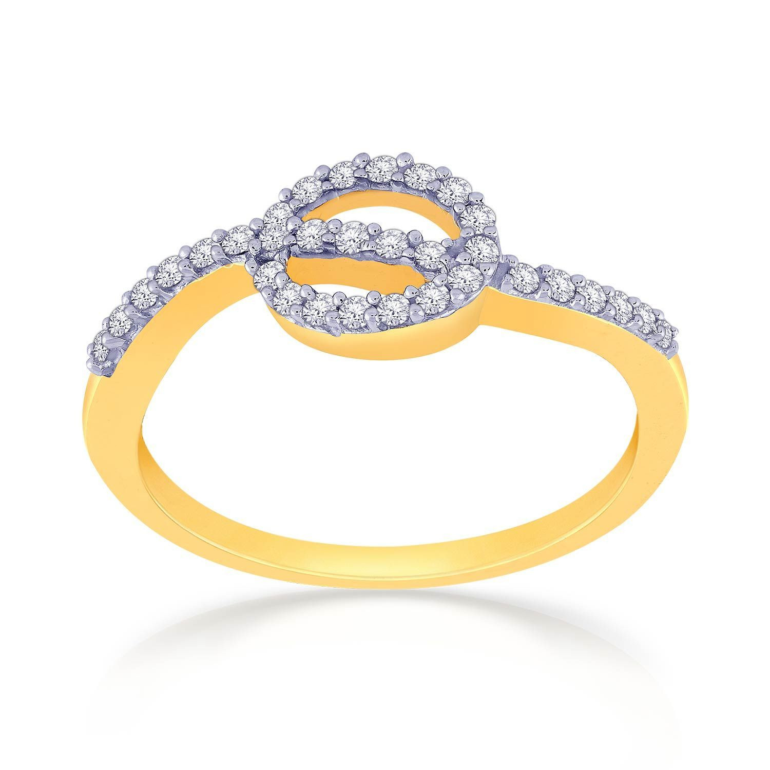 Mine Diamond Studded Gold Ring FRGEN12394