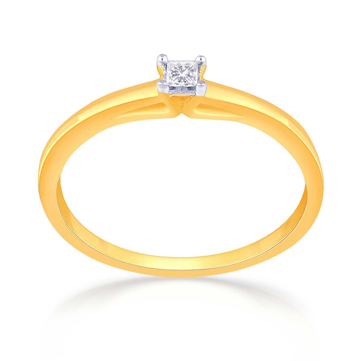 Mine Diamond Studded Gold Casual Ring FRGEN12608