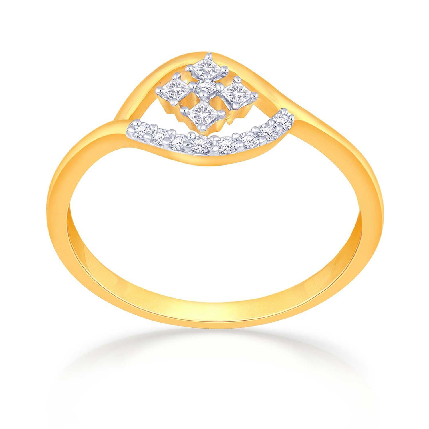 Mine Diamond Studded Gold Casual Ring FRGEN12725