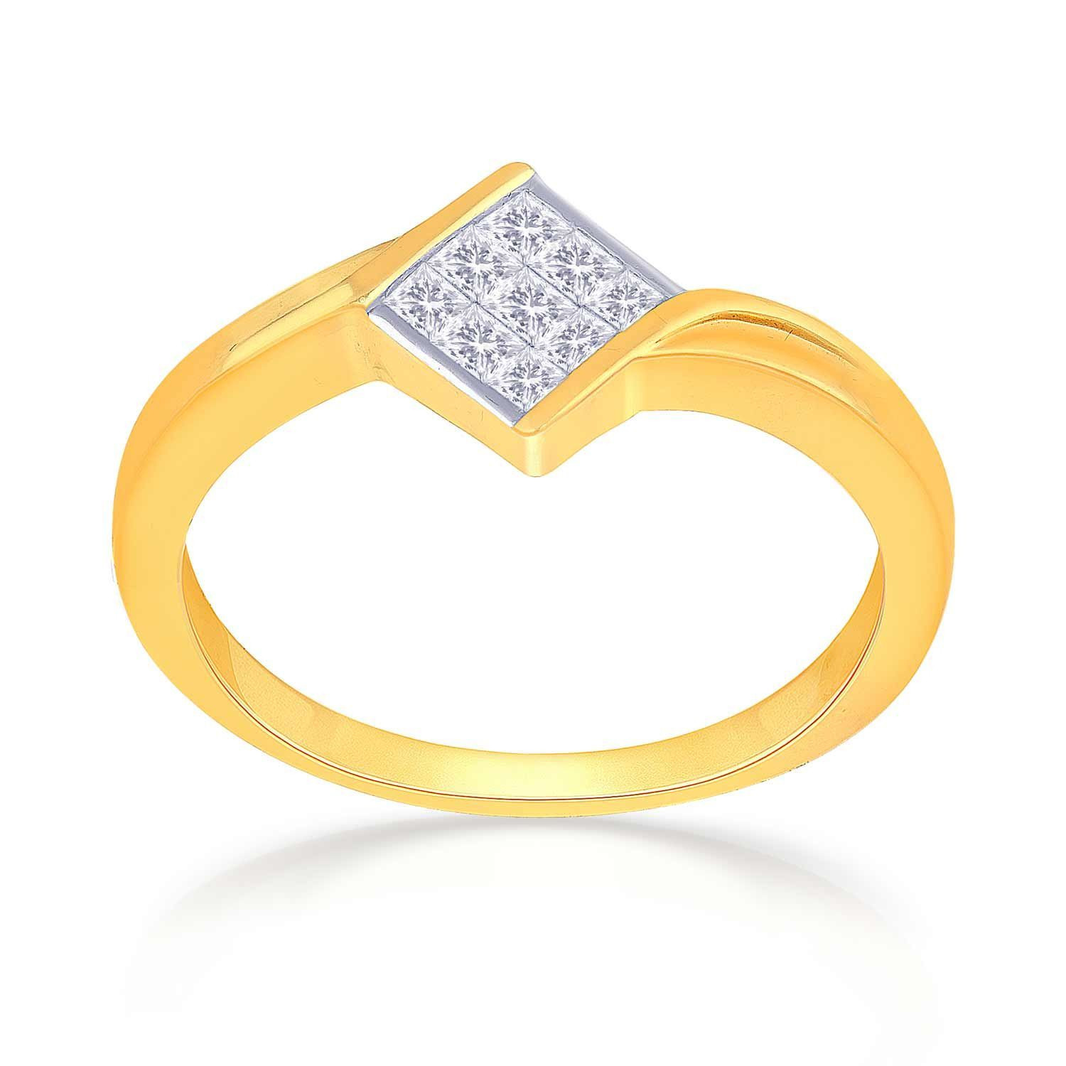 Mine Diamond Studded Gold Casual Ring FRGEN12735