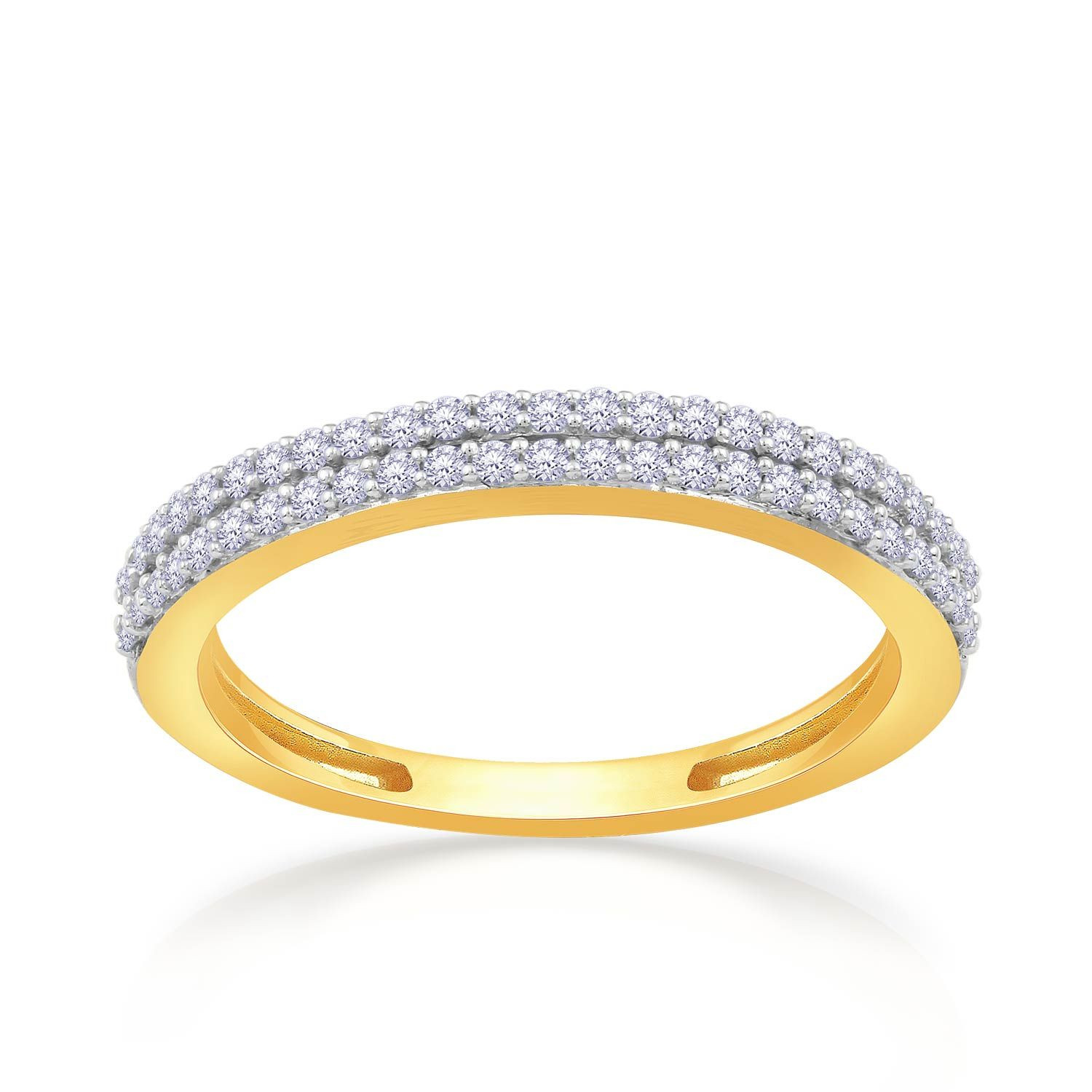 Mine Diamond Studded Gold Casual Ring FRGEN12883