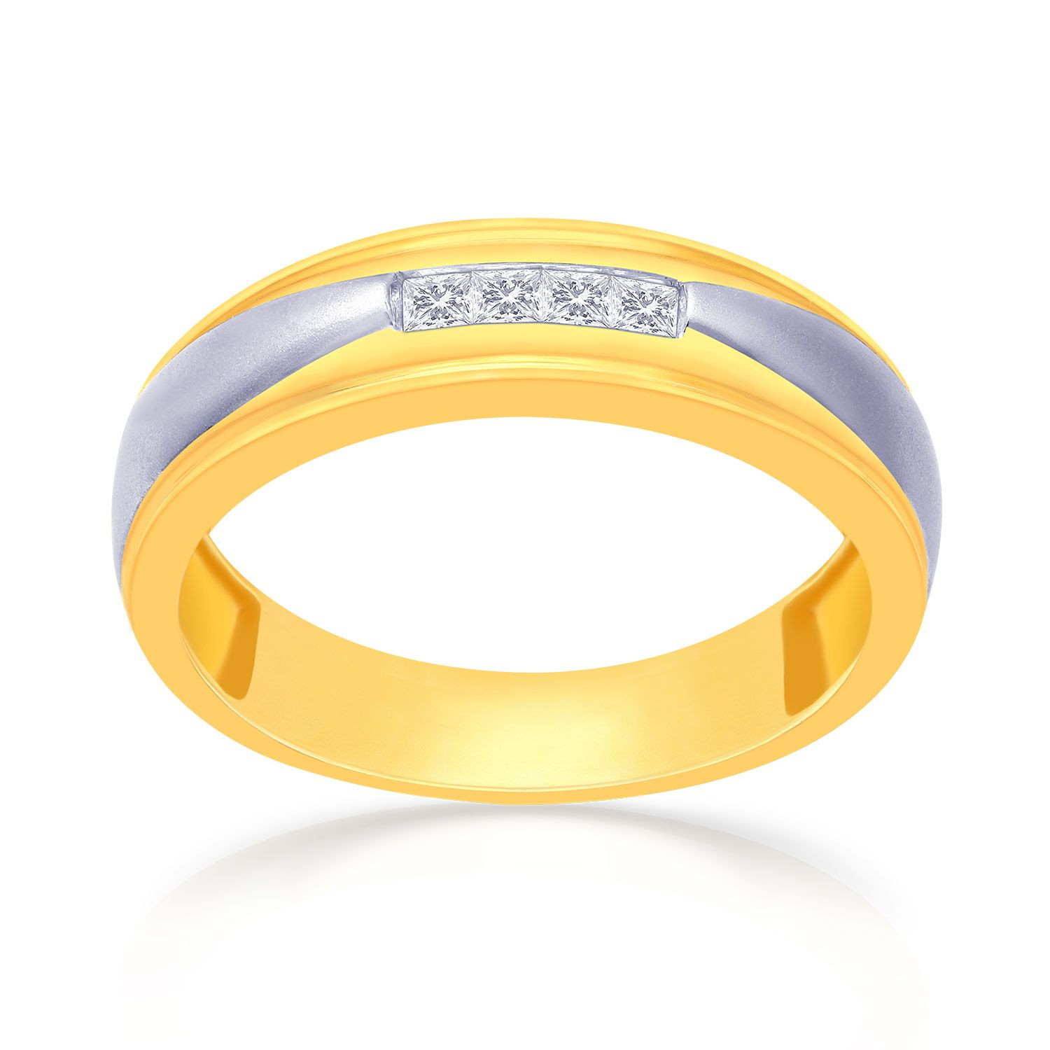 Mine Diamond Studded Gold Casual Ring FRGEN12980