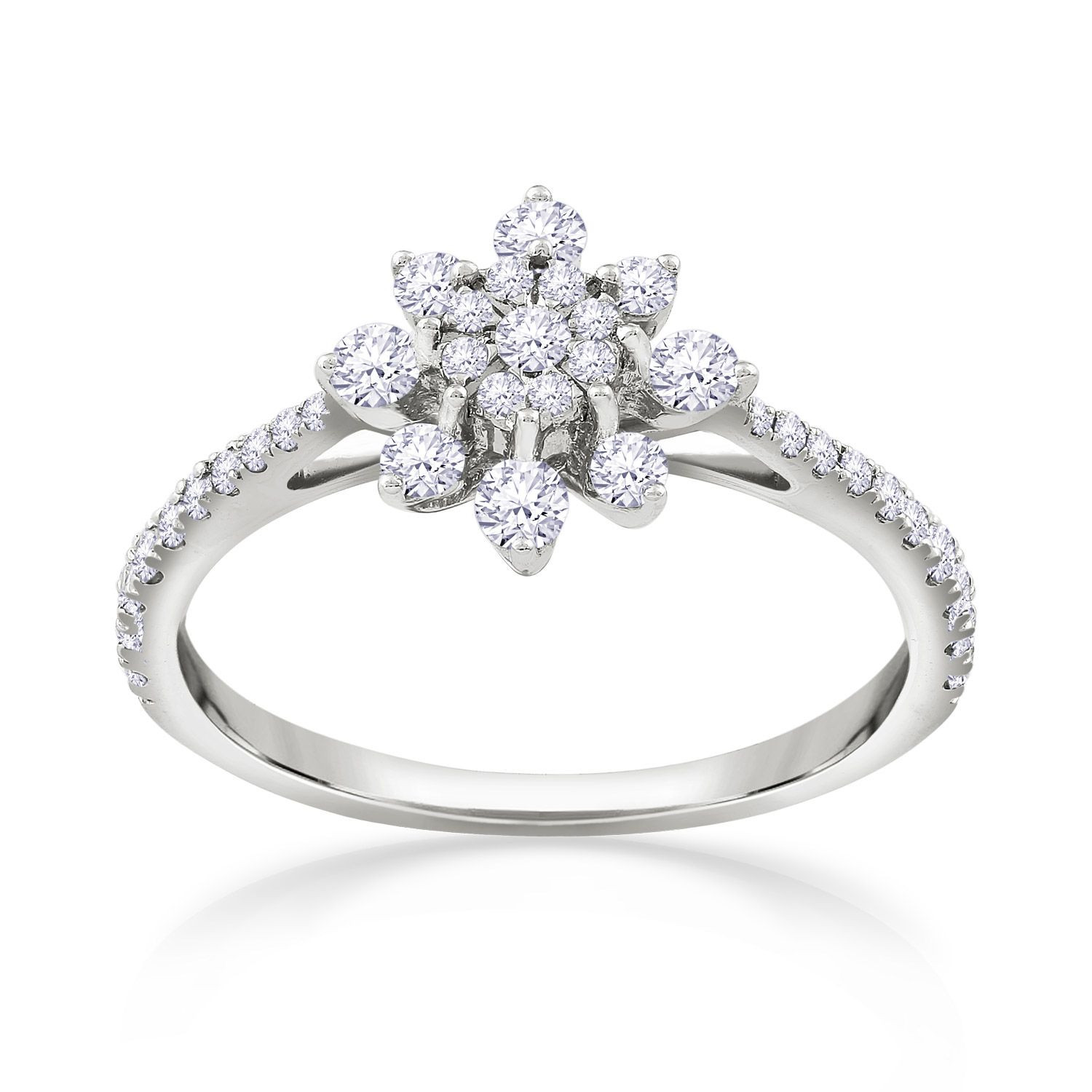 Mine Diamond Studded Gold Casual Ring FRGEN13335