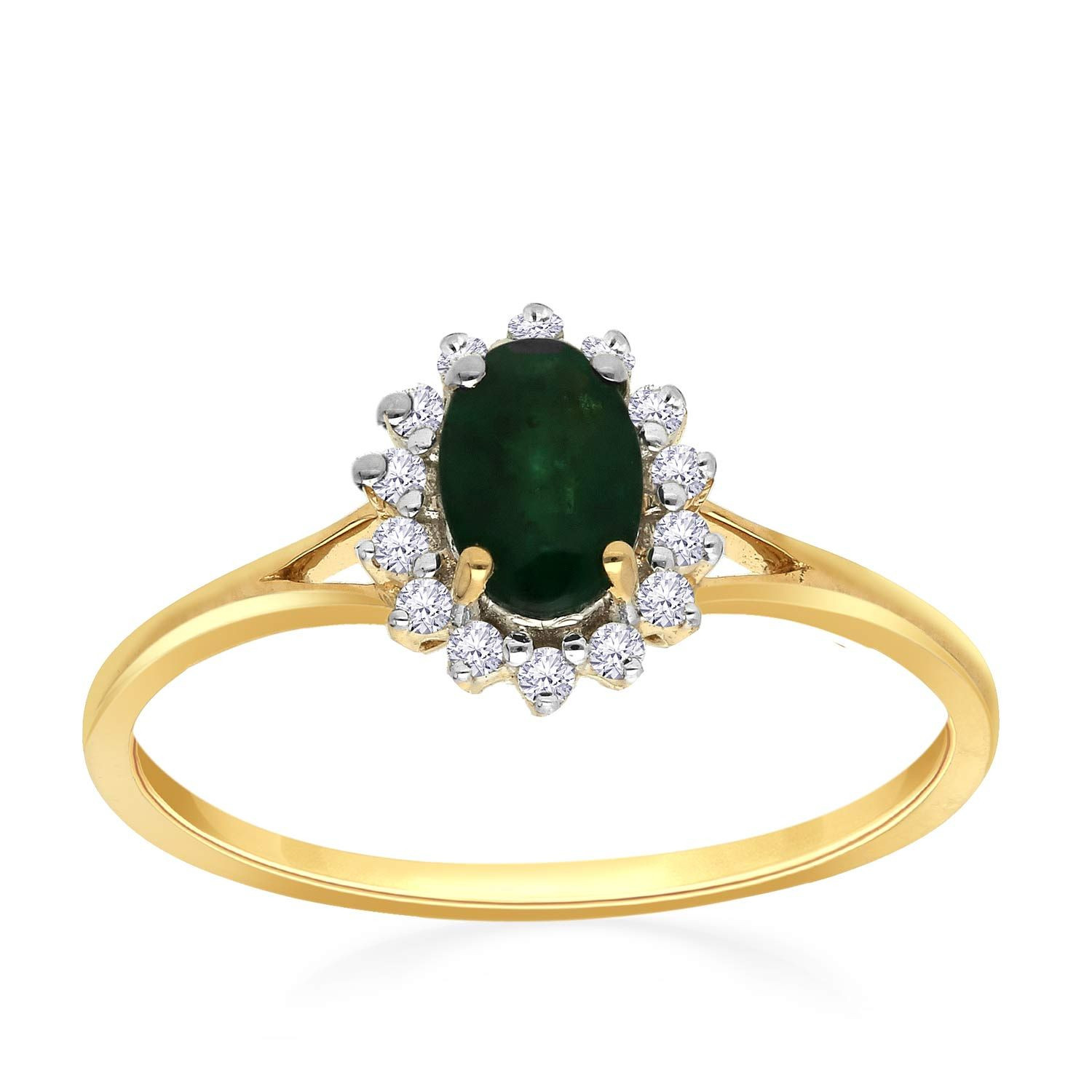 Mine Diamond Studded Gold Casual Ring FRGEN13378