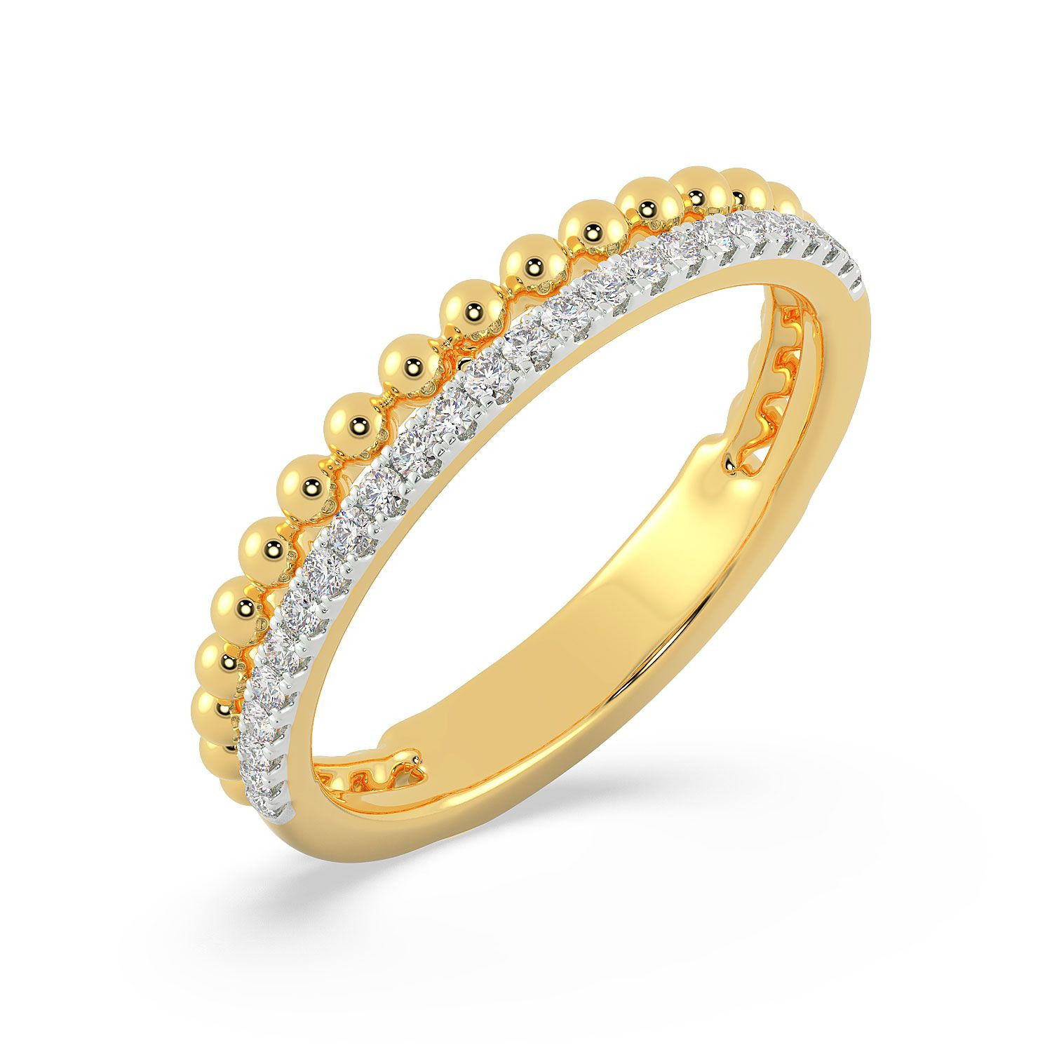 Mine Diamond Studded Gold Eternity Ring FRGEN13858
