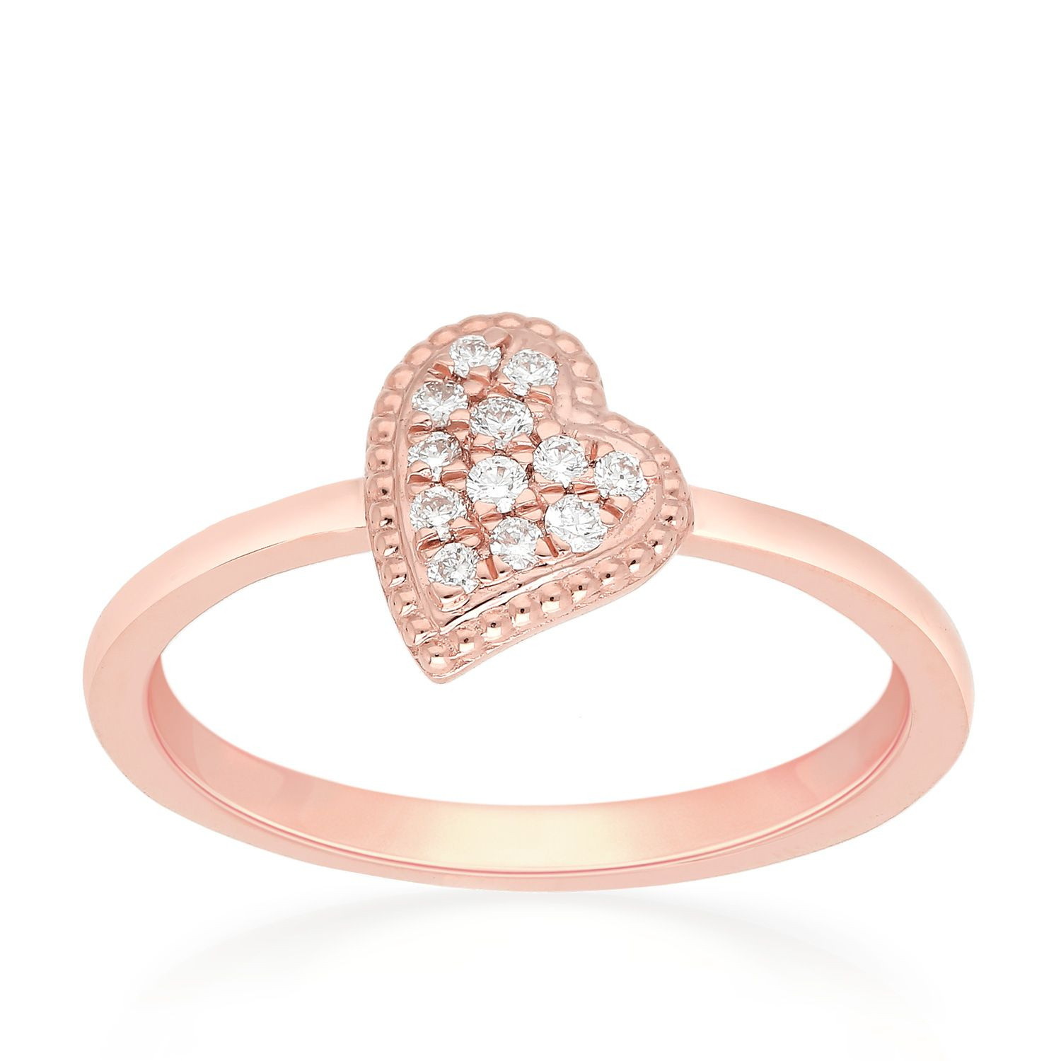 Mine Diamond Studded Gold Casual Ring FRGEN19425