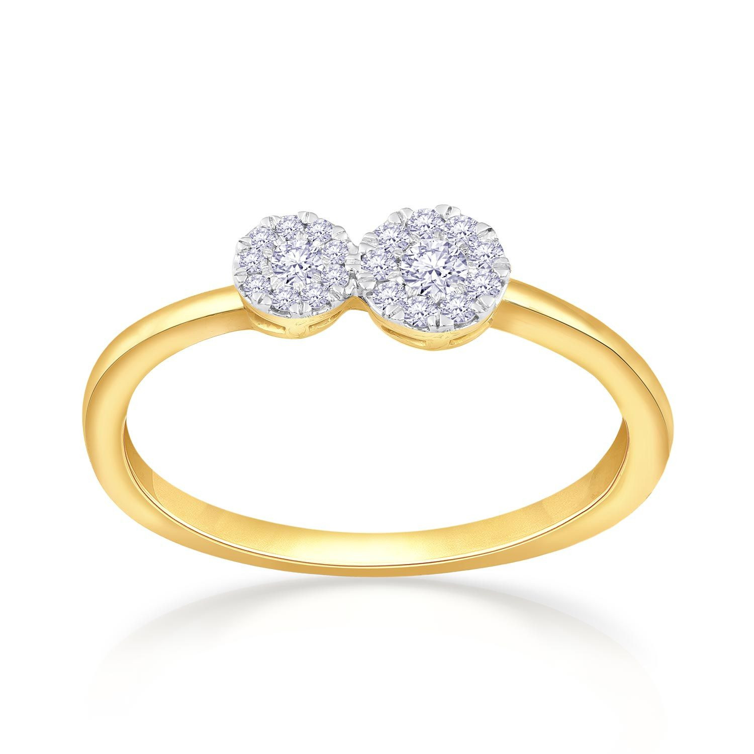 Mine Diamond Studded Gold Casual Ring FRHRM10449