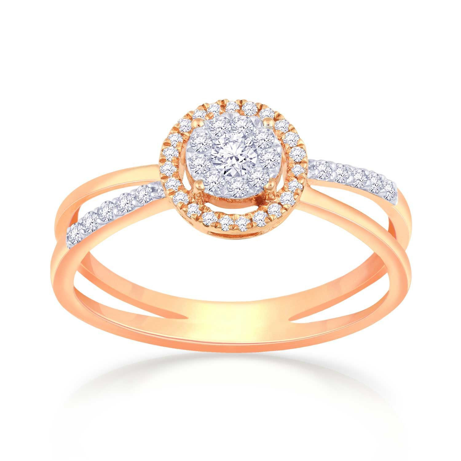 Mine Diamond Studded Gold Casual Ring FRHRM10468