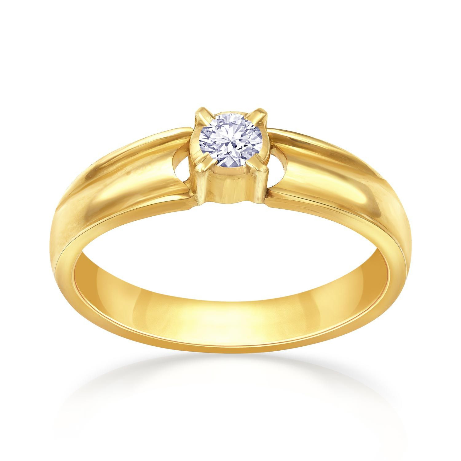 Mine Diamond Studded Gold Casual Ring FRHRT10410