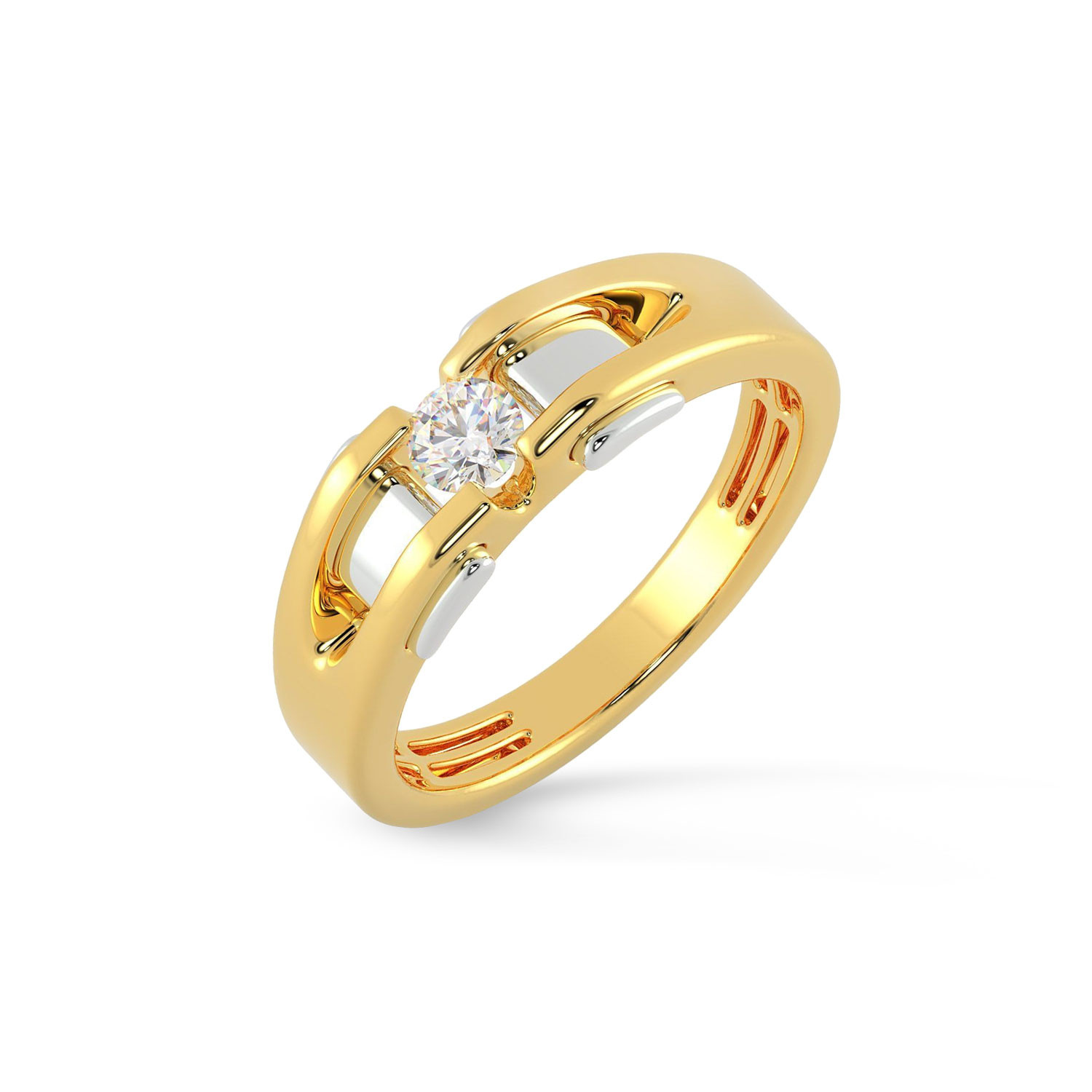 Mine Diamond Gold Ring FRMPT10016