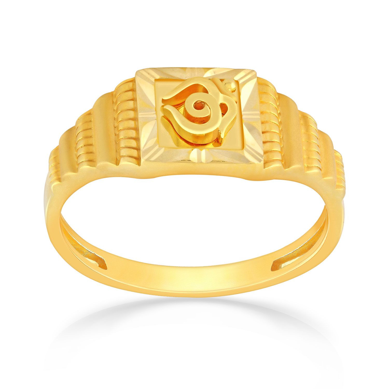 Malabar 22 KT Gold Studded Ring For Men FRNOSKY520
