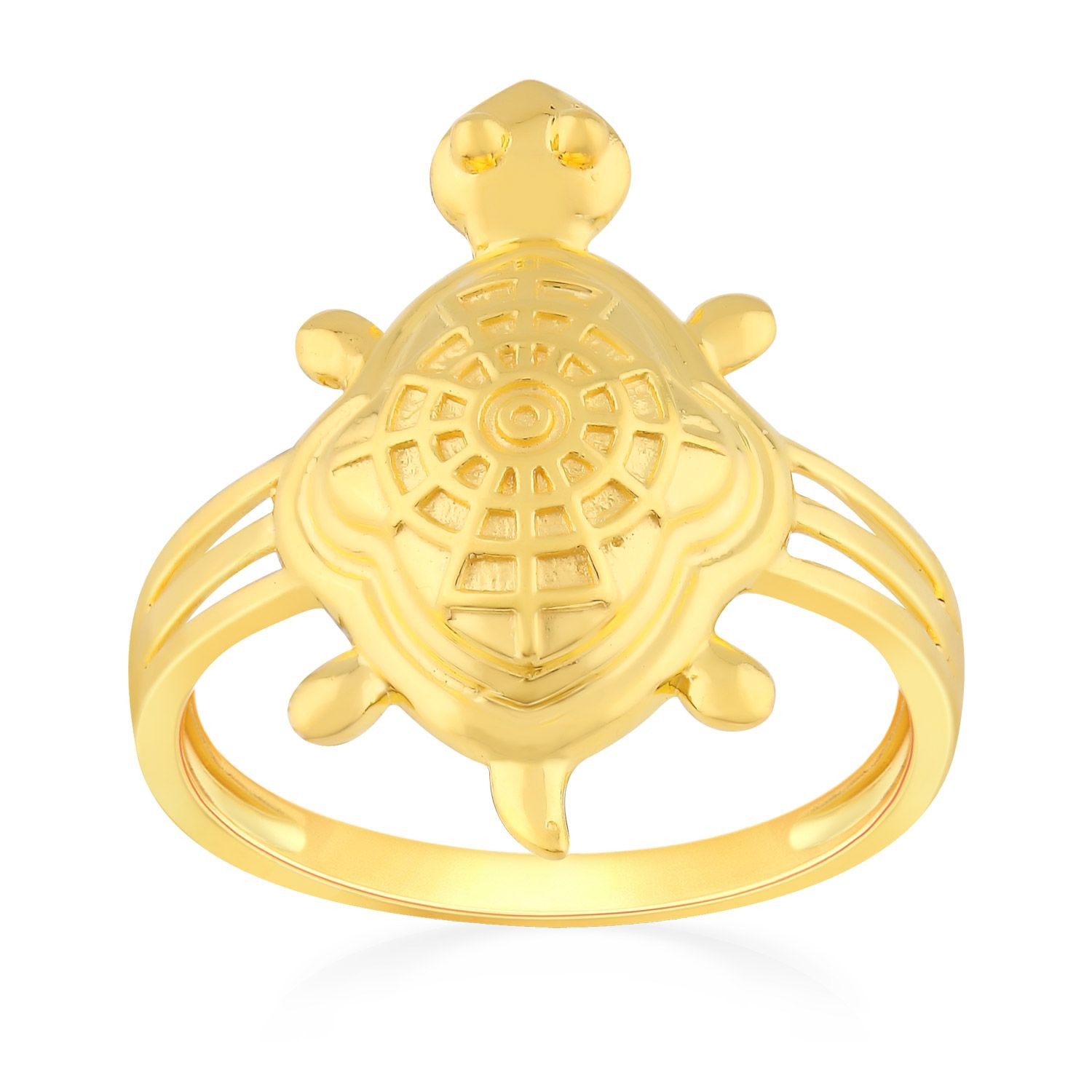 Malabar 22 KT Gold Studded Casual Ring FRNOSKY605