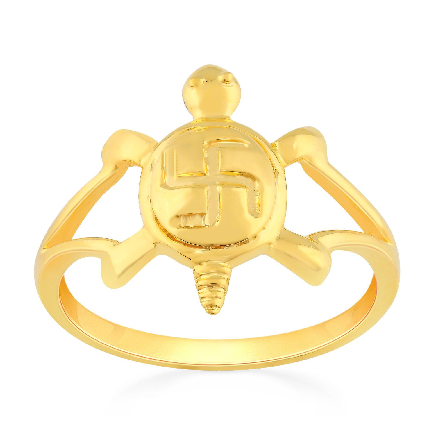 Malabar 22 KT Gold Studded Casual Ring FRNOSKY607
