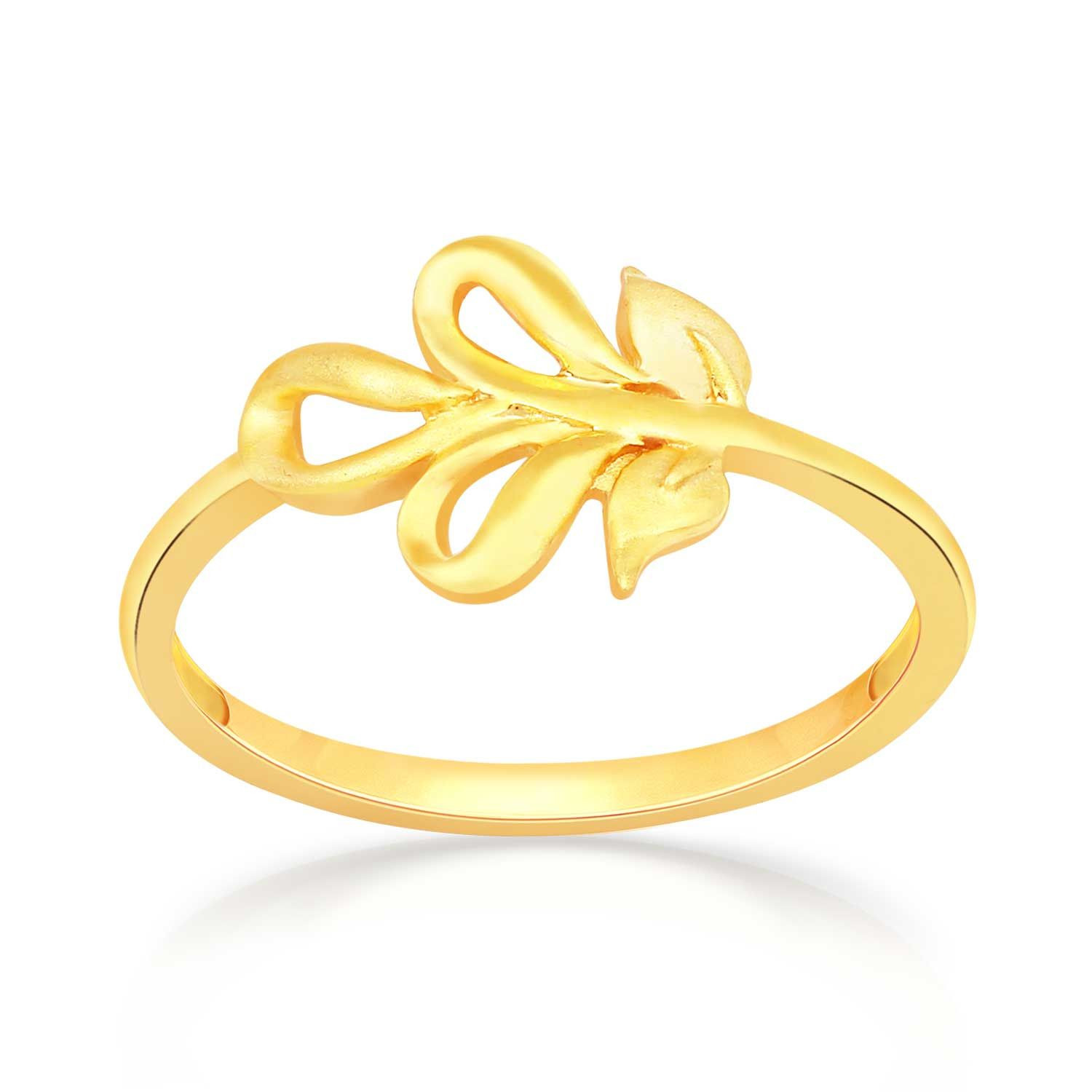 Malabar 22 KT Gold Studded Casual Ring FRSKYDZ112