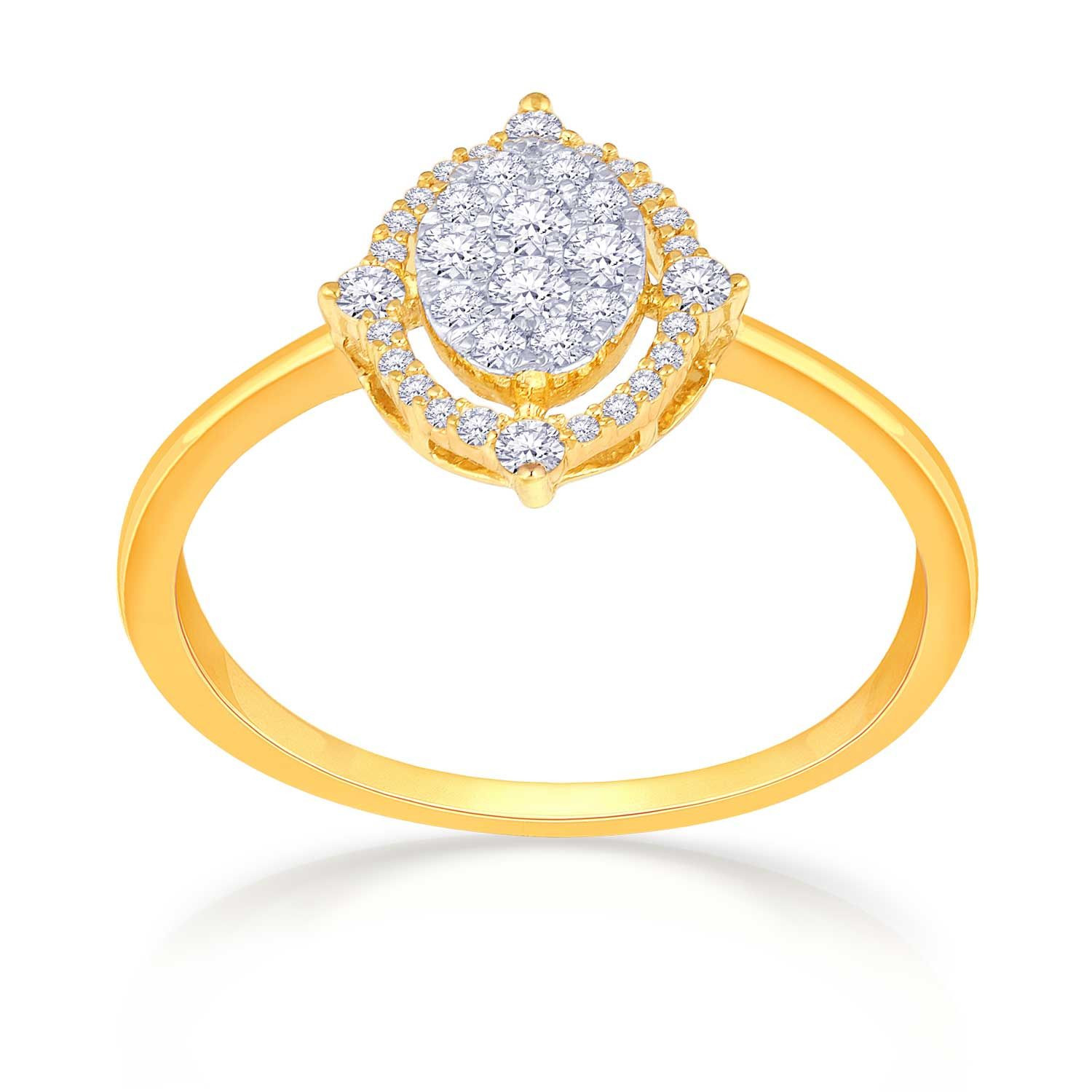 Mine Diamond Studded Casual Gold Ring HKRRGF0549IMB